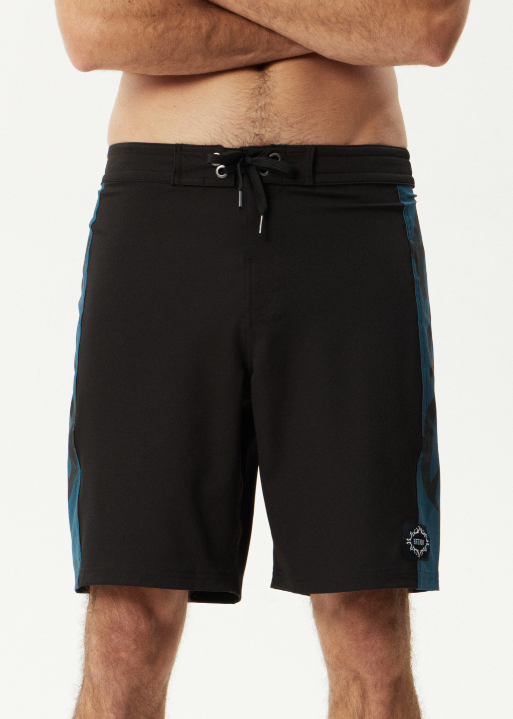 AFENDS Mens My Tribe - Surf Related V2 Boardshort 20" - Black