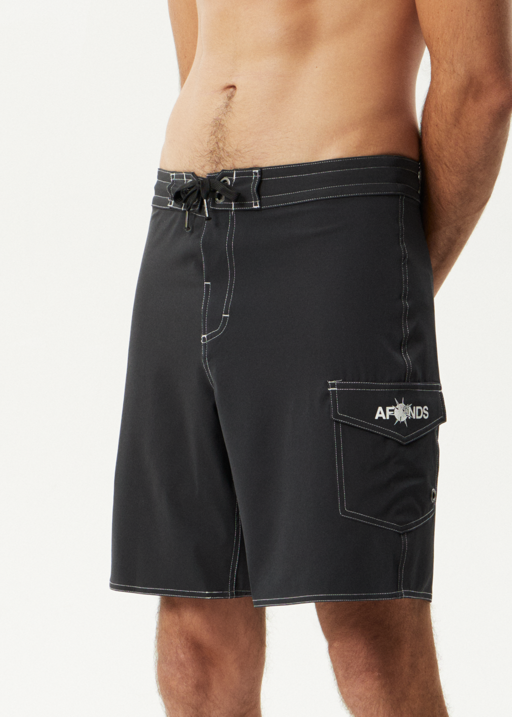 AFENDS Mens Spiked - Surf Related V2 Boardshort 19" - Charcoal