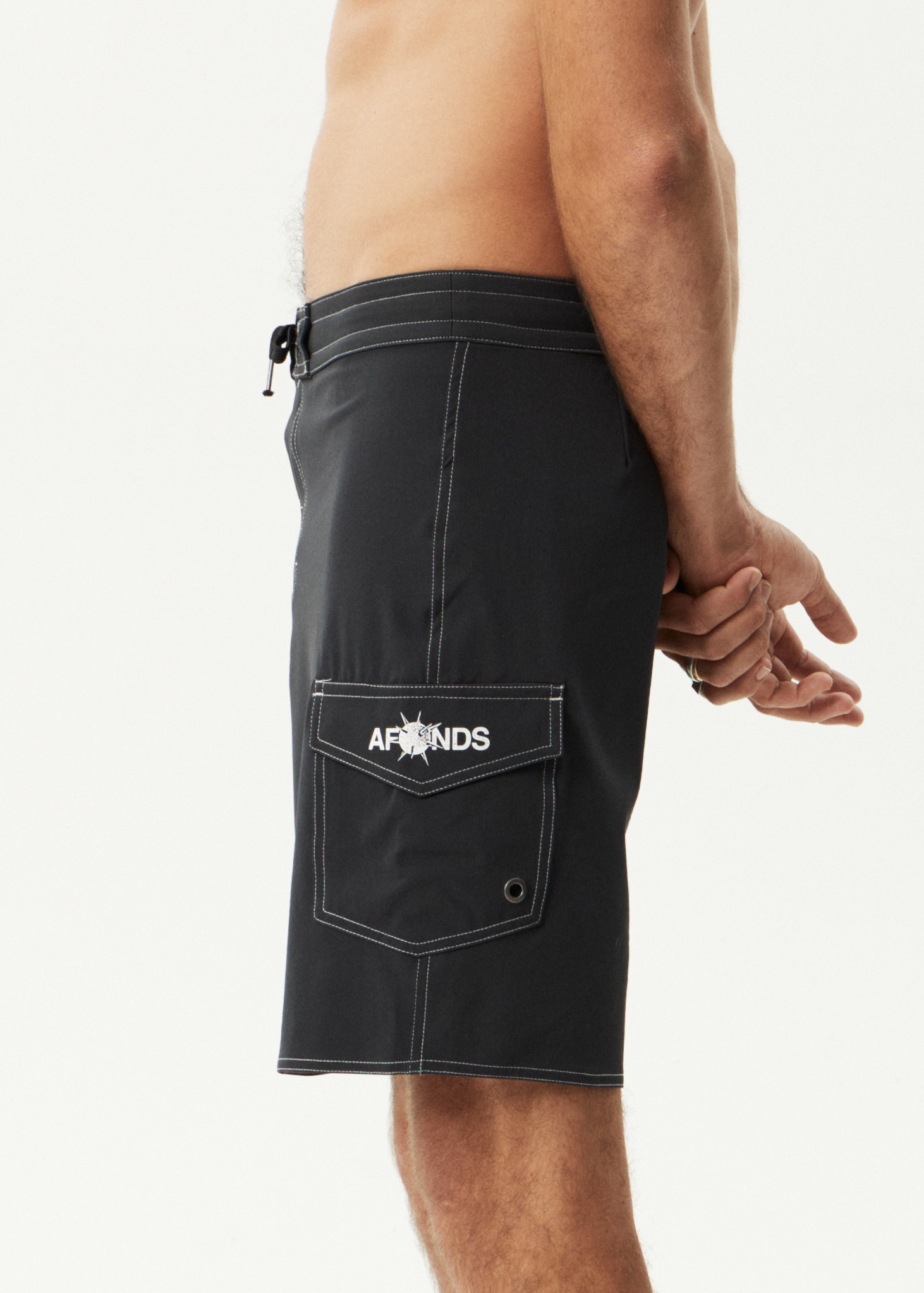 AFENDS Mens Spiked - Surf Related V2 Boardshort 19" - Charcoal