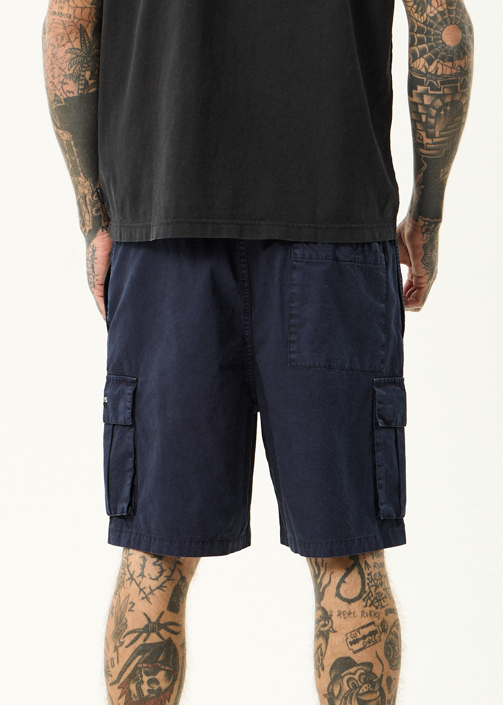 AFENDS Mens Overdie - Oversized Cargo Short 20" - Deep Sea