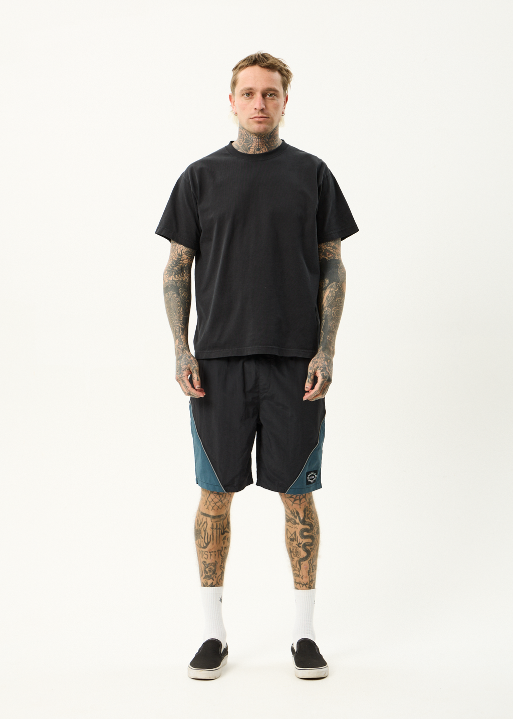 AFENDS Mens My Tribe - Paneled Short 20" - Black