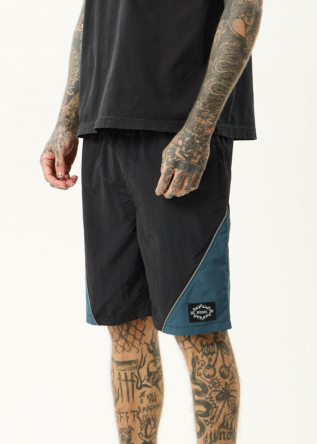 AFENDS Mens My Tribe - Paneled Short 20" - Black