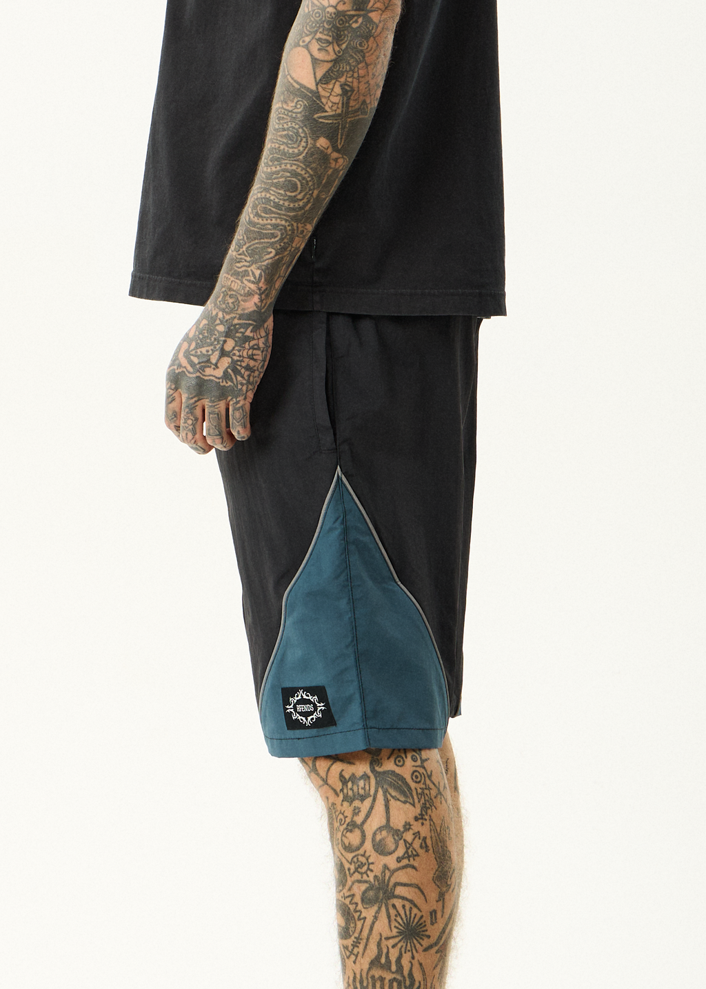 AFENDS Mens My Tribe - Paneled Short 20" - Black