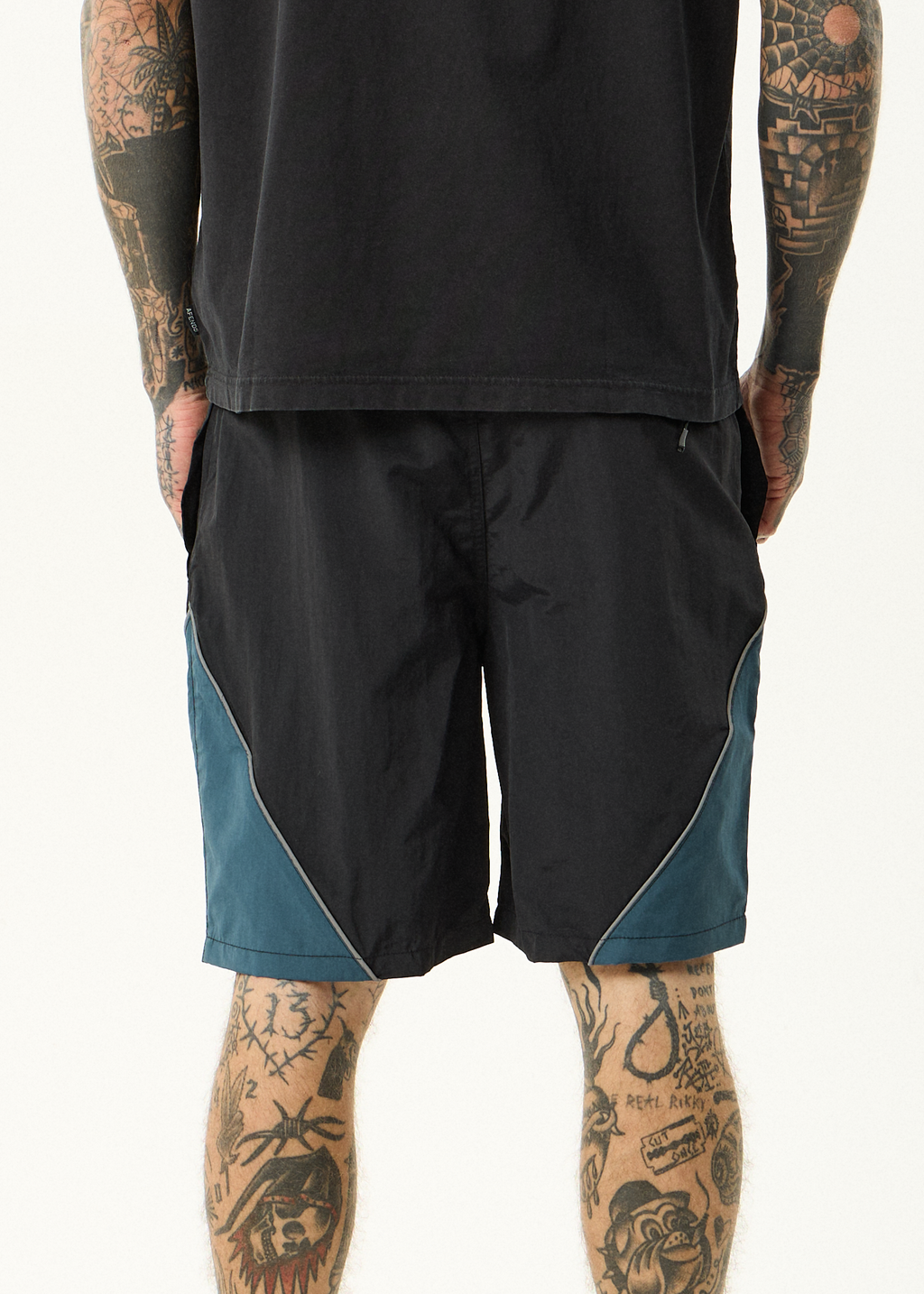 AFENDS Mens My Tribe - Paneled Short 20" - Black