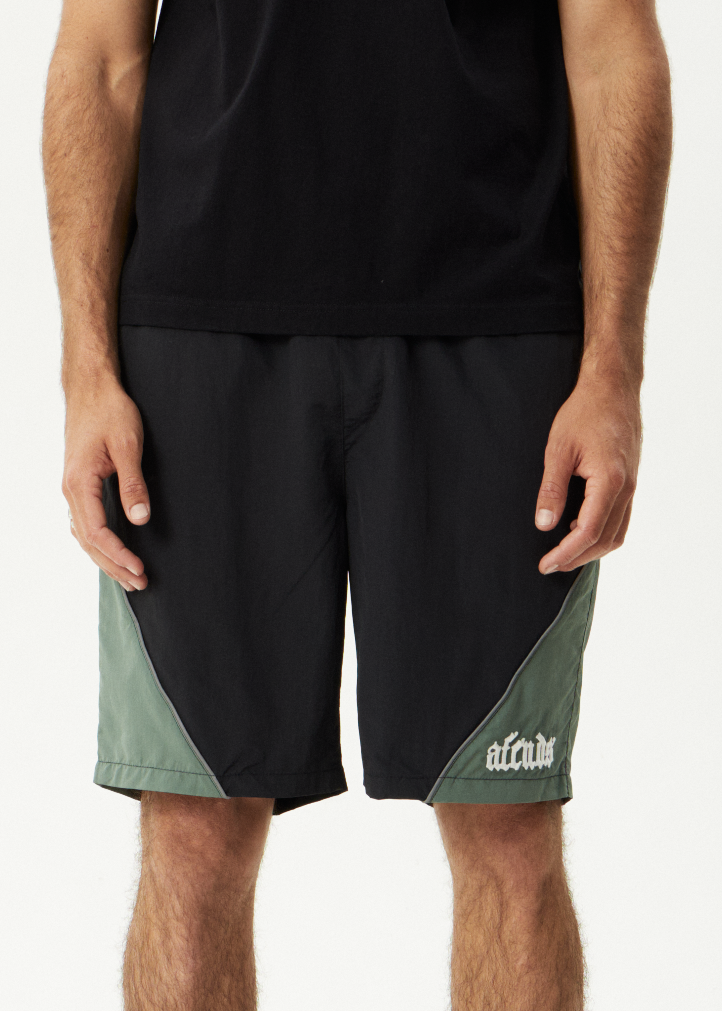 AFENDS Mens Sporting - Panelled Short 20" - Black