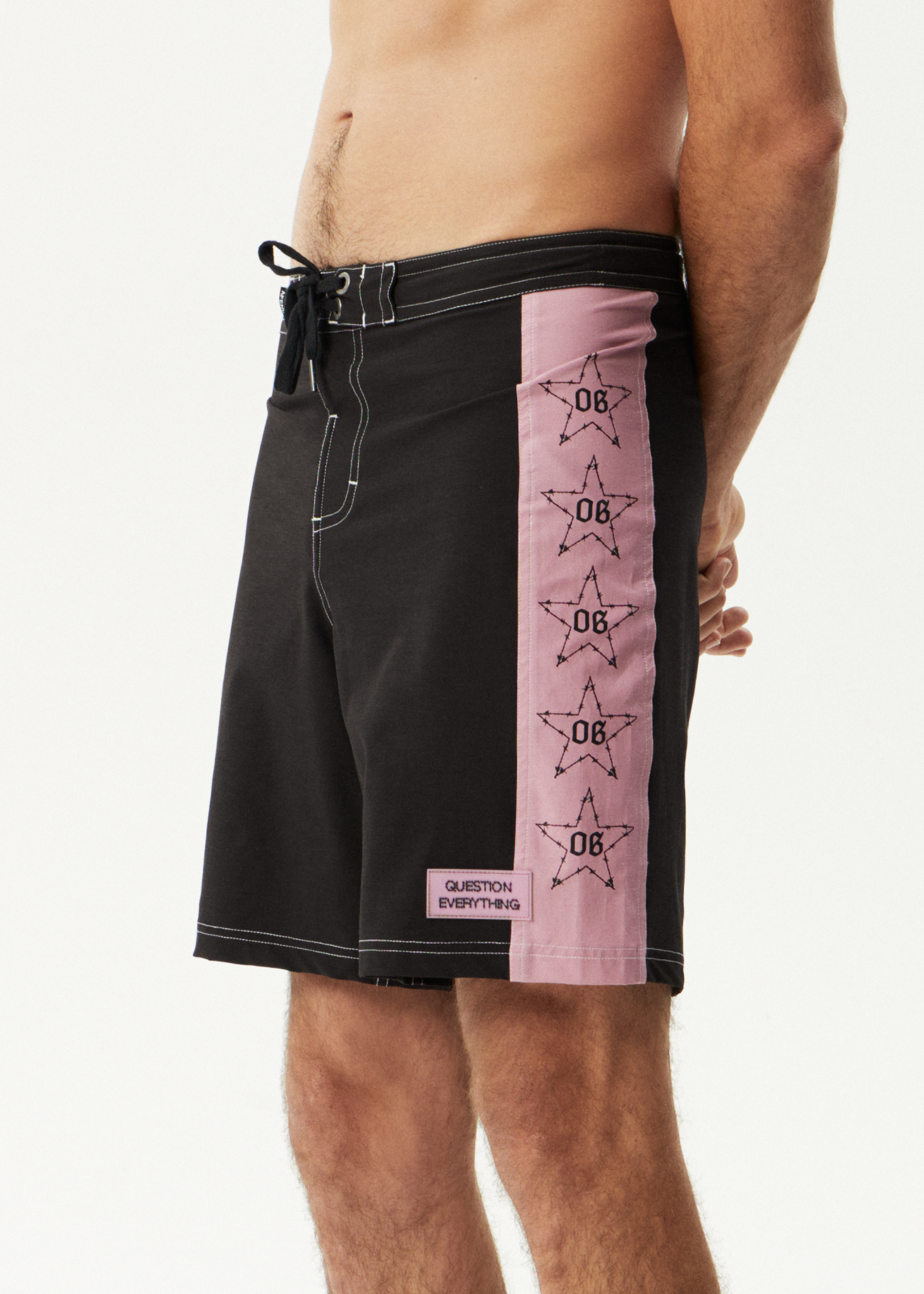 AFENDS Mens Valentine - Surf Related Boardshort 19" - Black