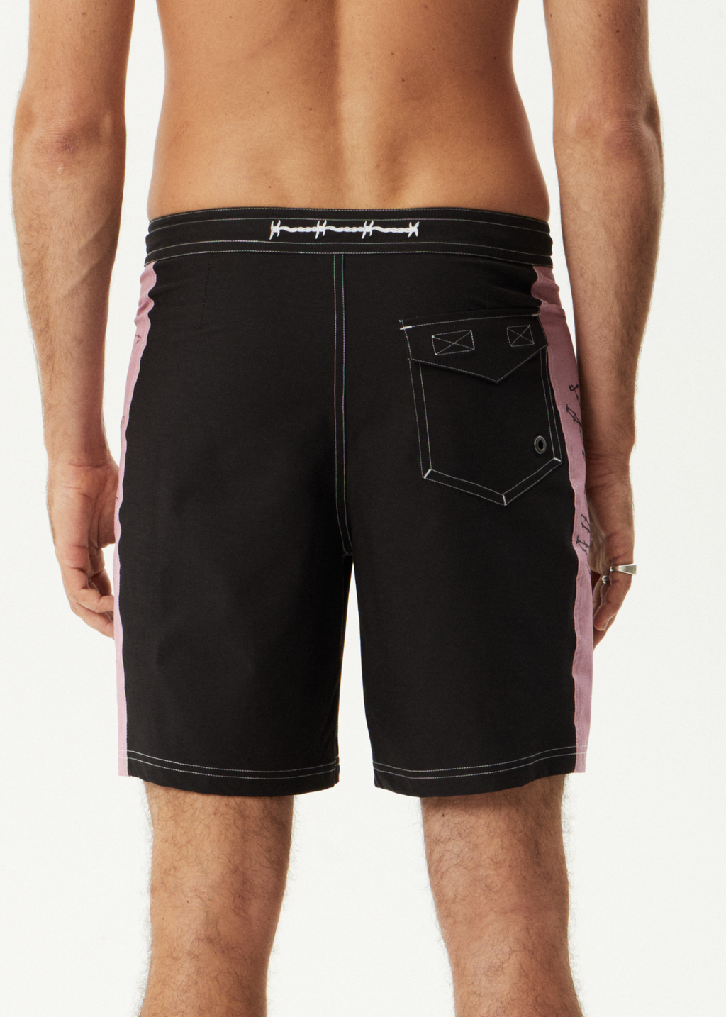 AFENDS Mens Valentine - Surf Related Boardshort 19" - Black