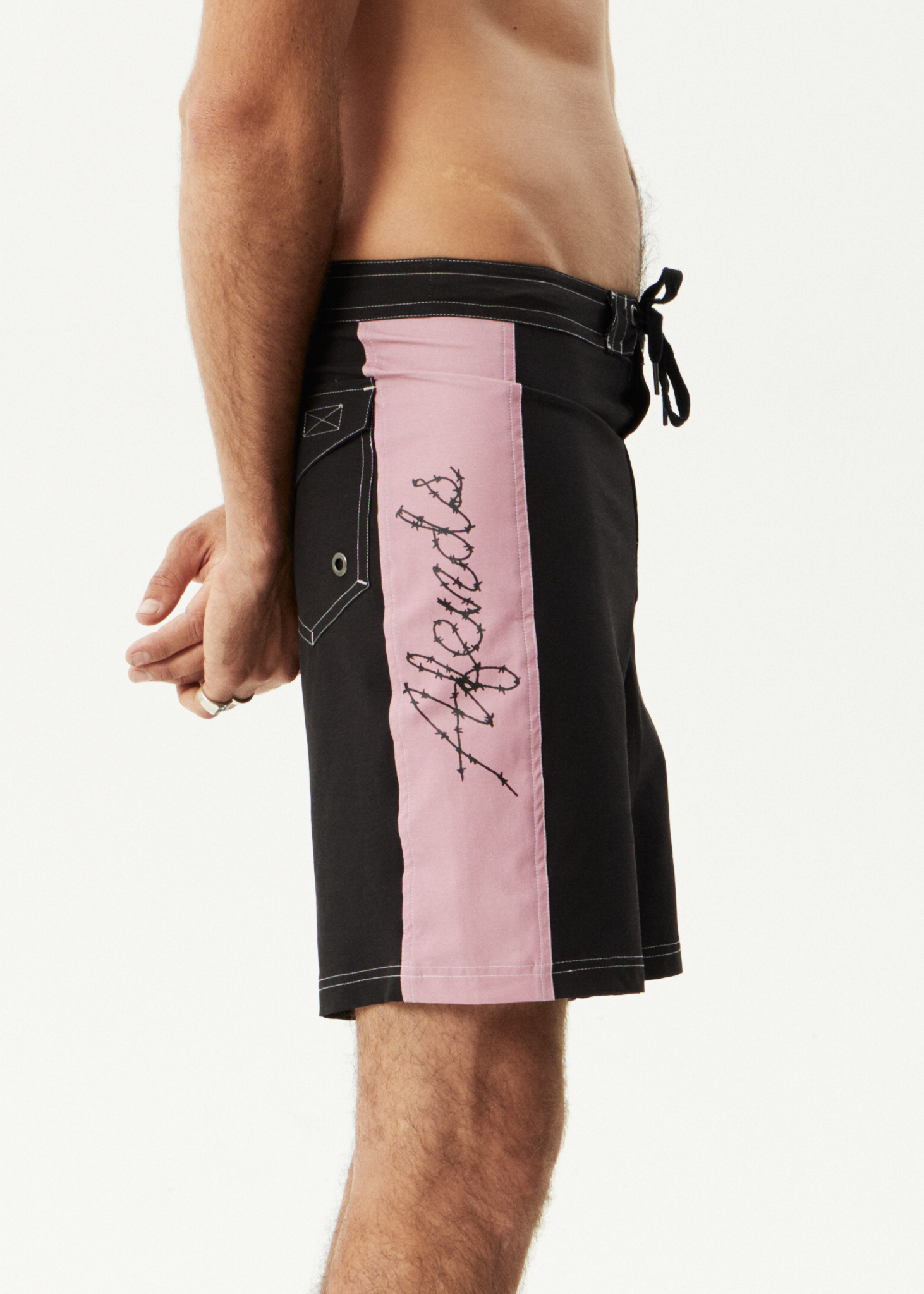 AFENDS Mens Valentine - Surf Related Boardshort 19" - Black