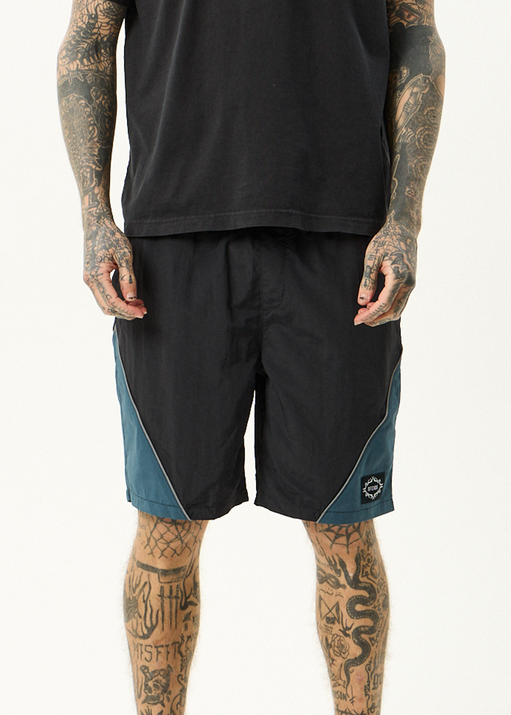 AFENDS Mens My Tribe - Paneled Short 20" - Black