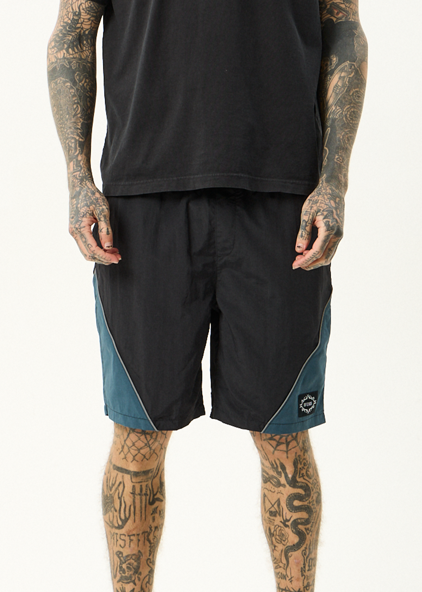 AFENDS Mens My Tribe - Paneled Short 20" - Black