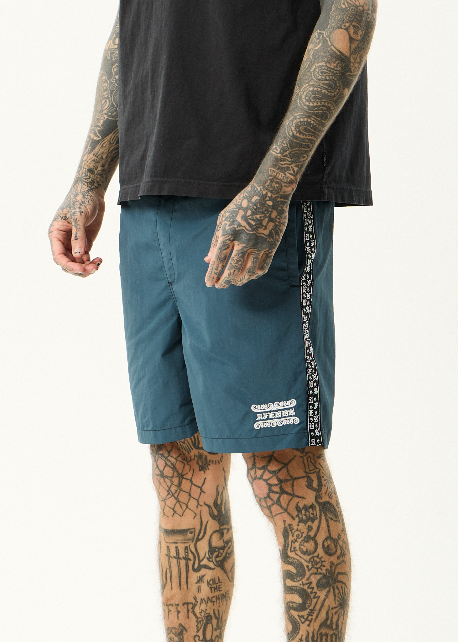 AFENDS Mens Sixsixsix - Baywatch Swim Short 18" - Fuel