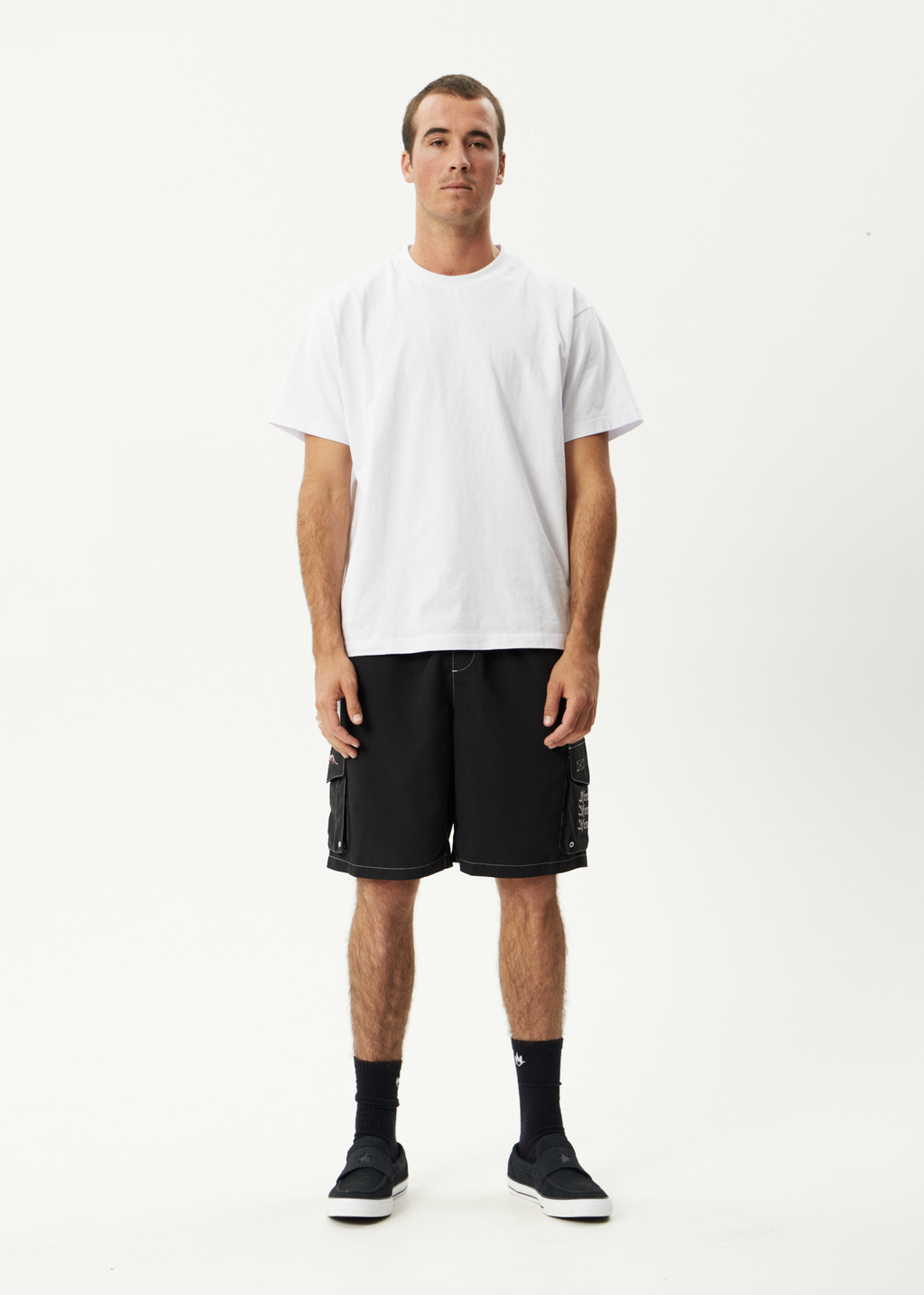 AFENDS Mens Moments - Cargo Short 21" - Black