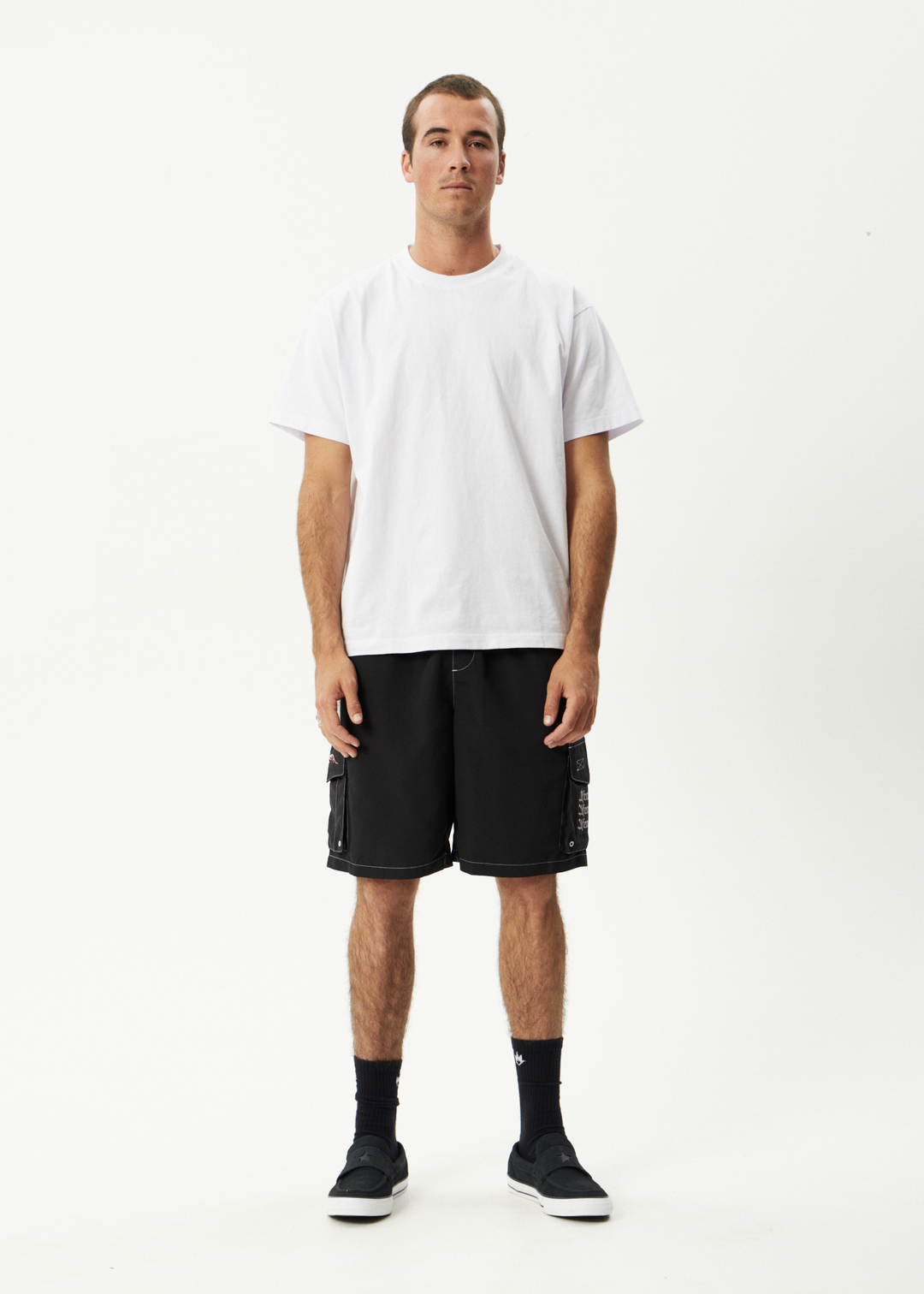 AFENDS Mens Moments - Cargo Short 21" - Black