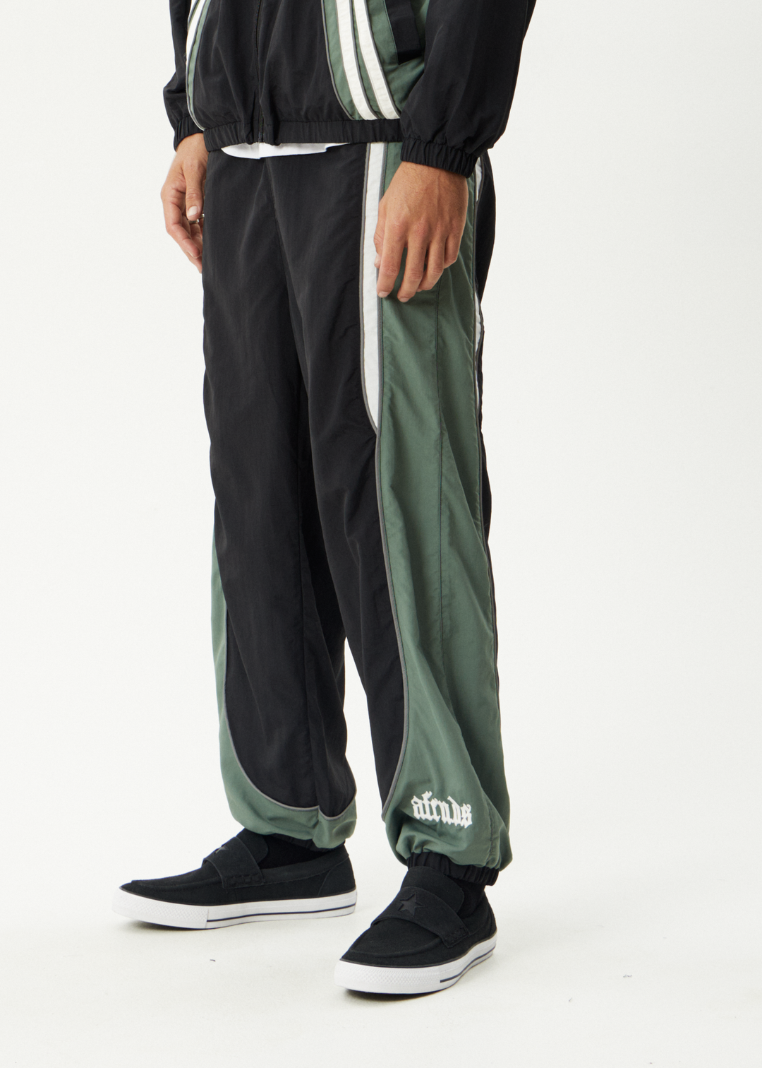 AFENDS Mens Sporting - Panelled Track Pant - Black