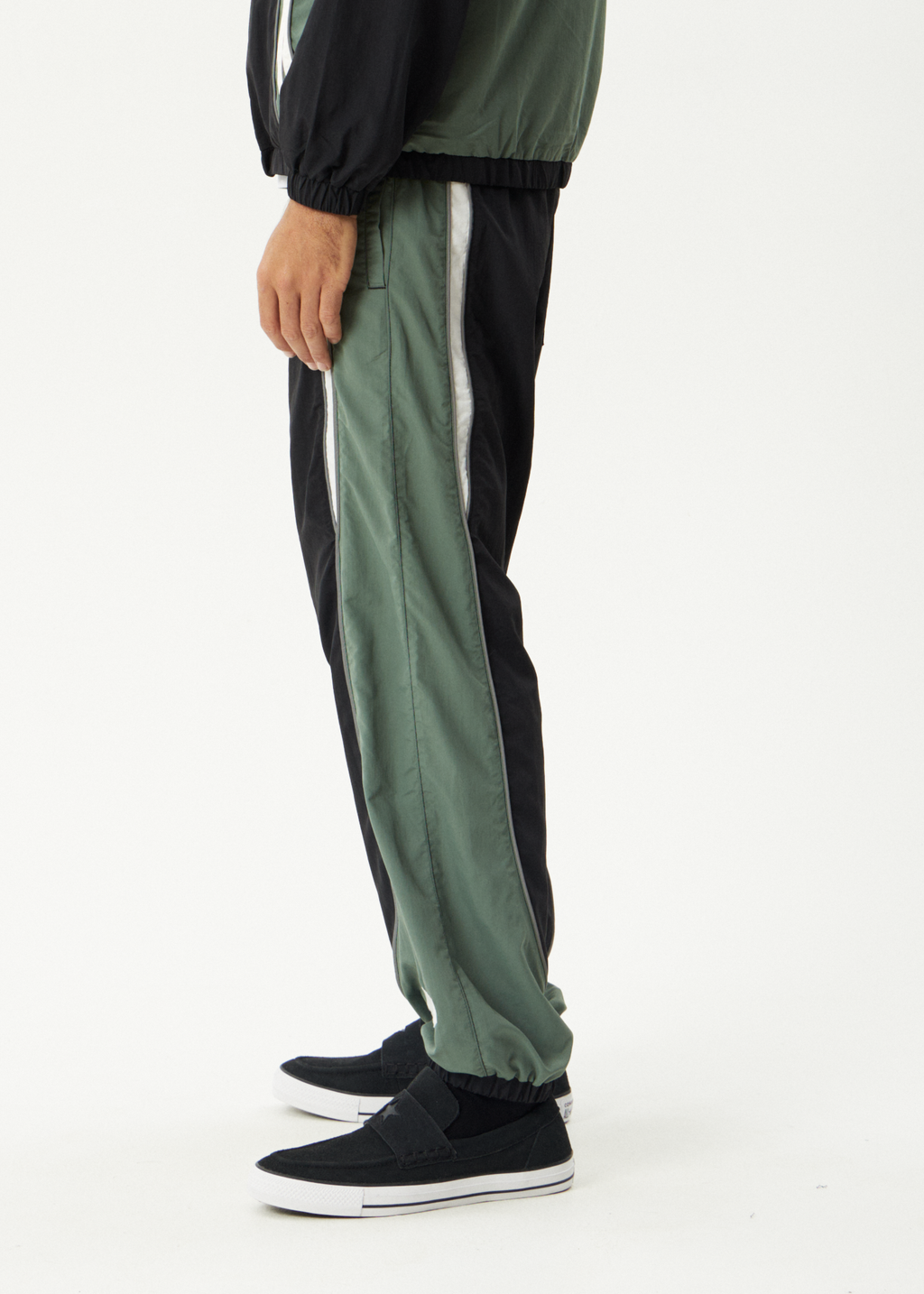 AFENDS Mens Sporting - Panelled Track Pant - Black