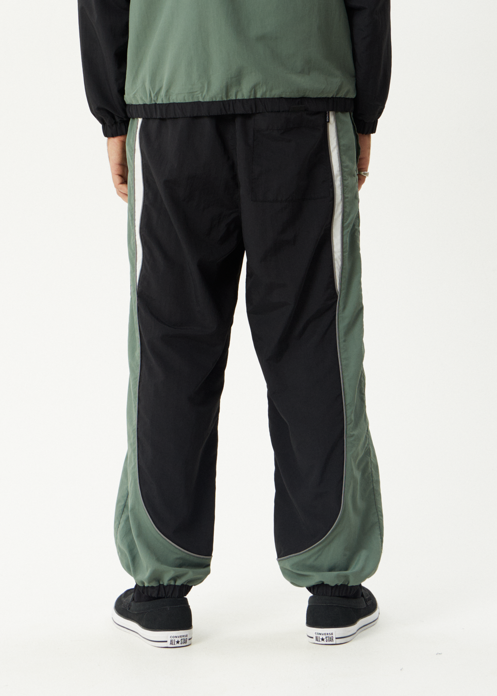 AFENDS Mens Sporting - Panelled Track Pant - Black