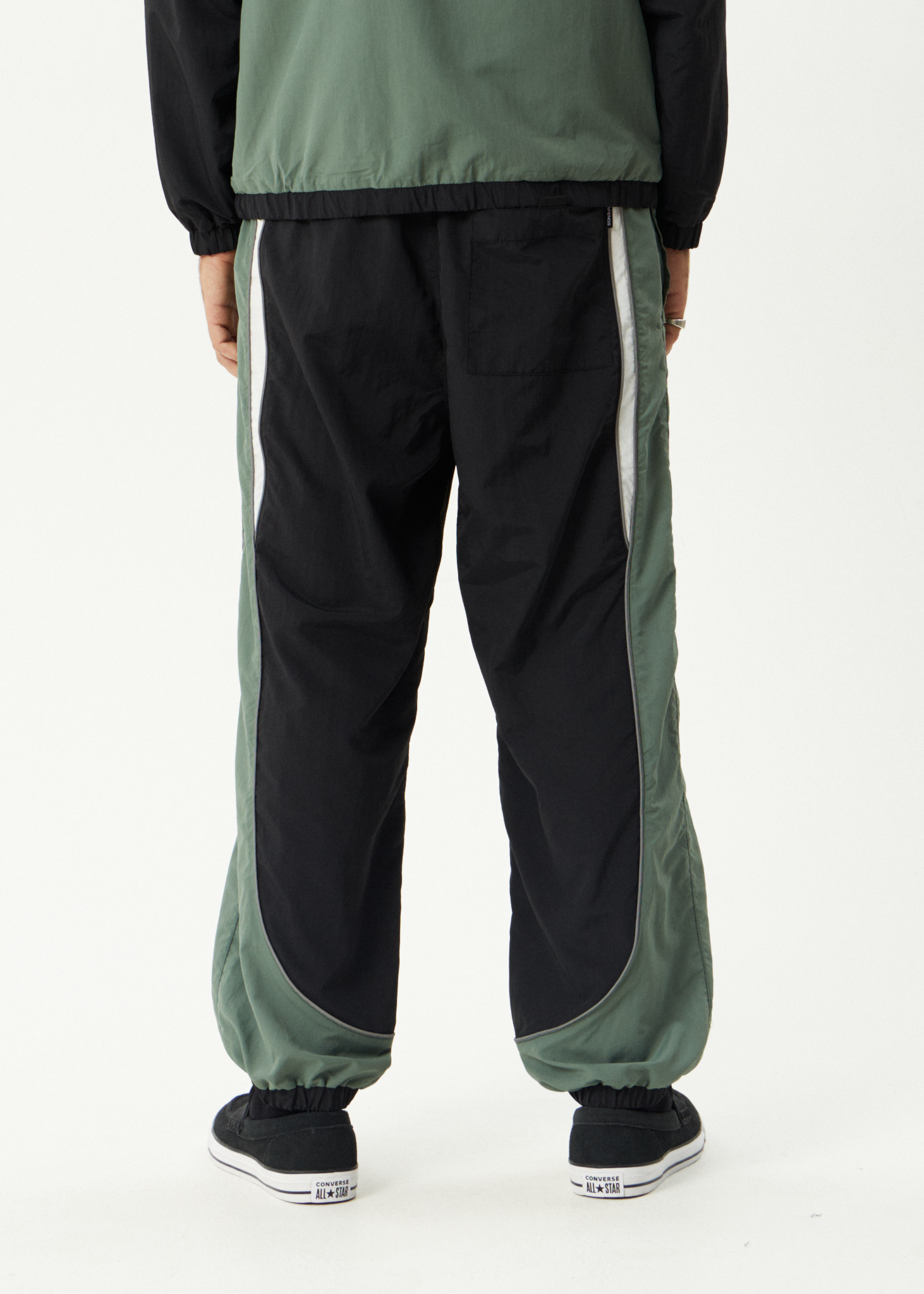 AFENDS Mens Sporting - Panelled Track Pant - Black