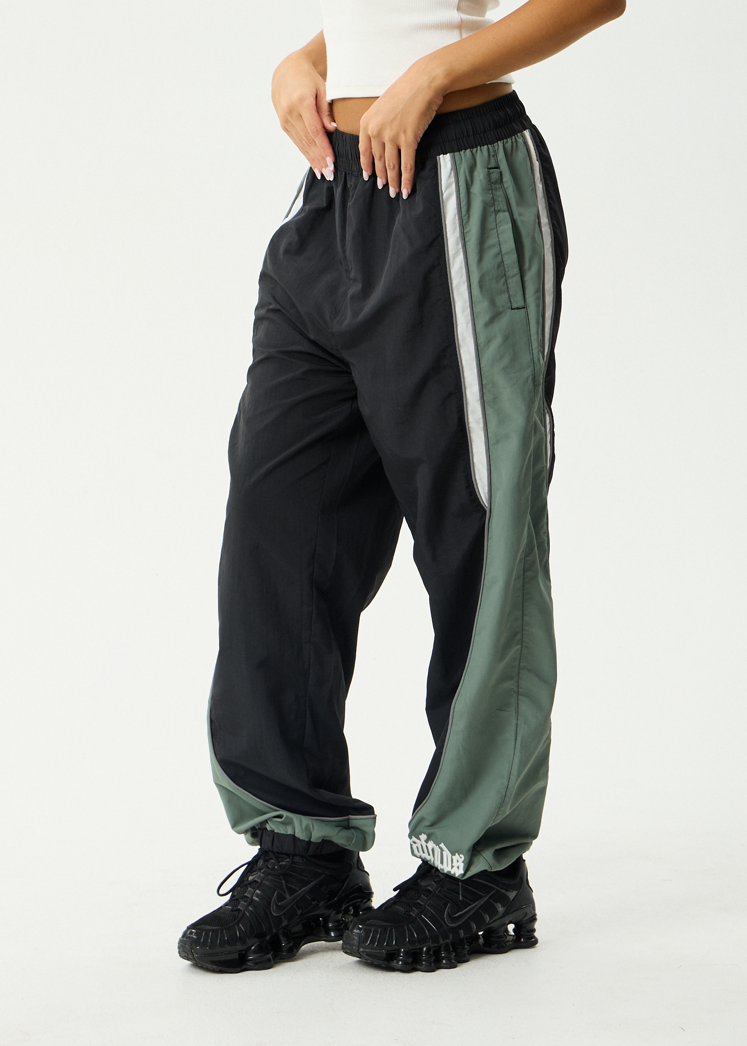 AFENDS Mens Sporting - Panelled Track Pant - Black