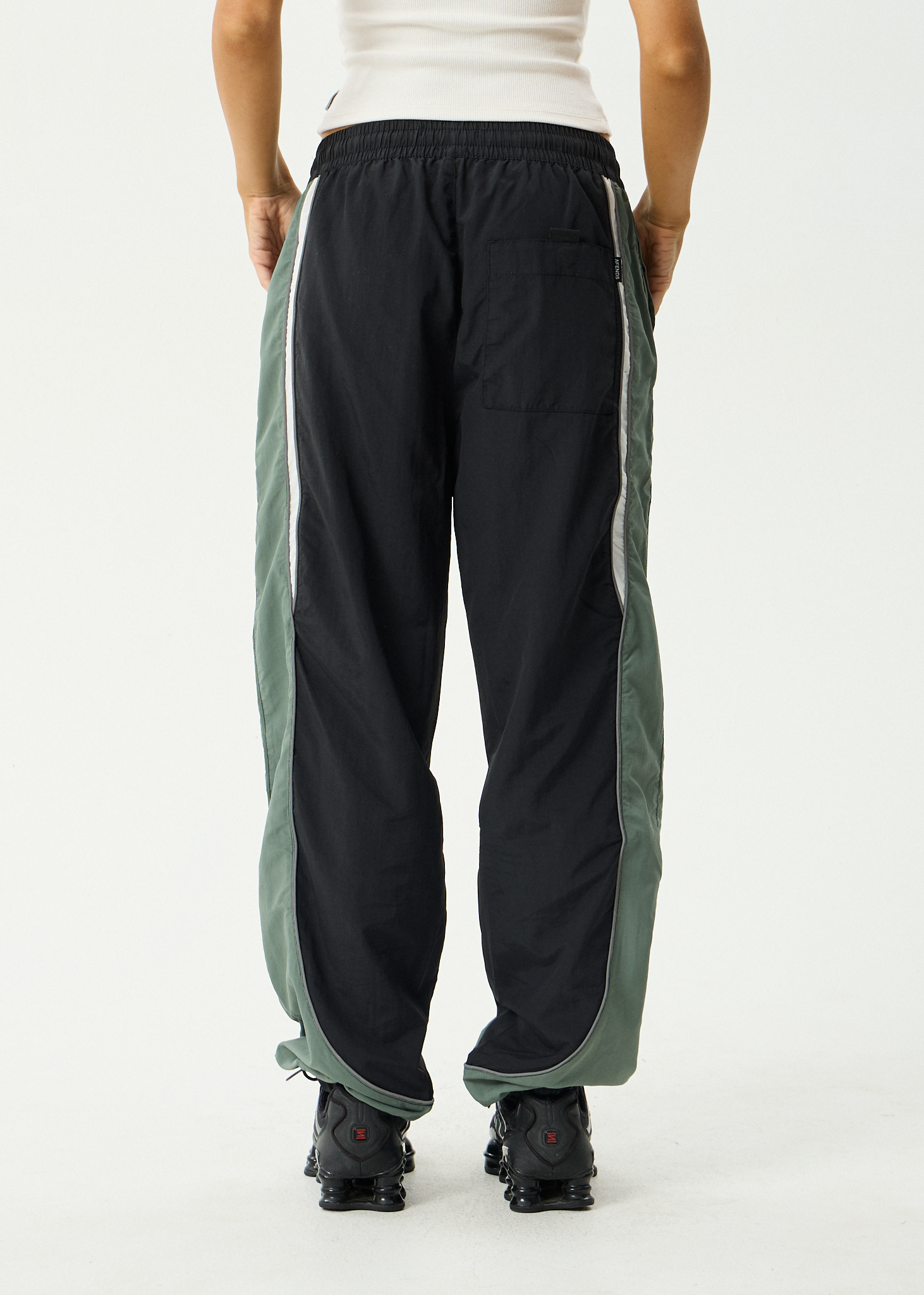 AFENDS Mens Sporting - Panelled Track Pant - Black