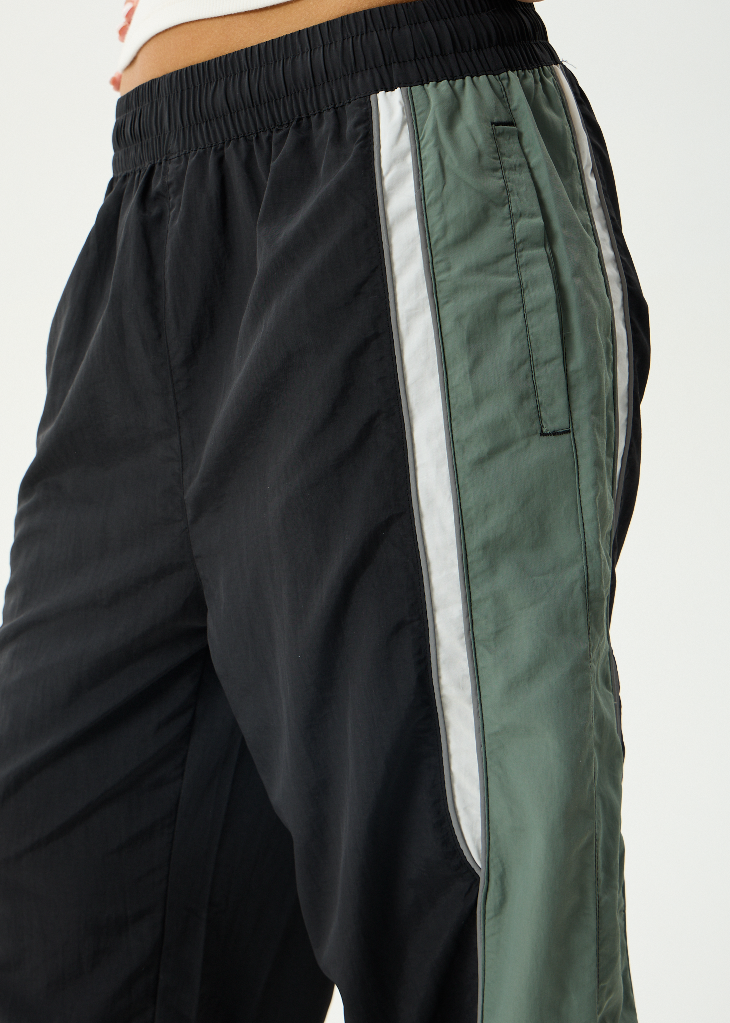 AFENDS Mens Sporting - Panelled Track Pant - Black