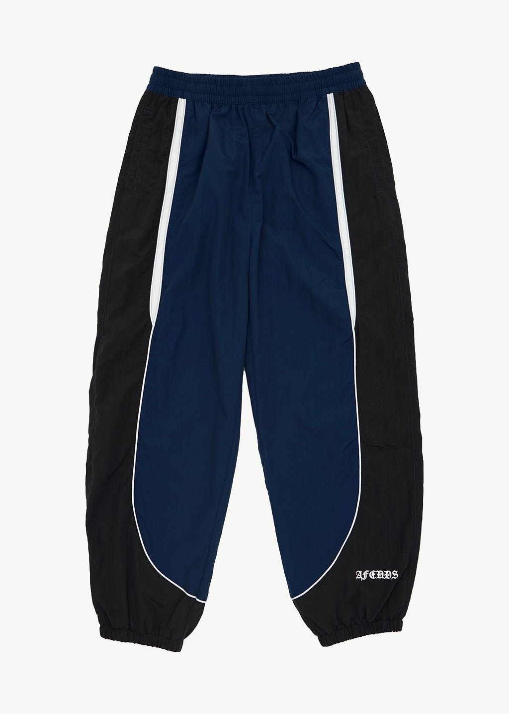 AFENDS Mens Sporting - Panelled Track Pant - Navy