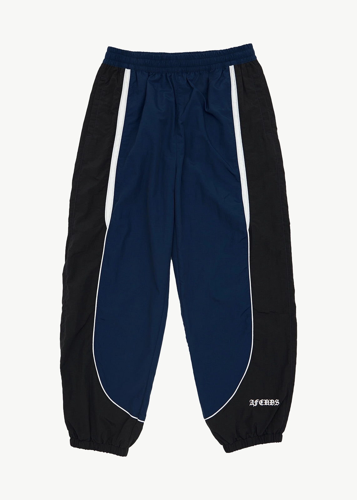 AFENDS Mens Sporting - Paneled Track Pant - Navy