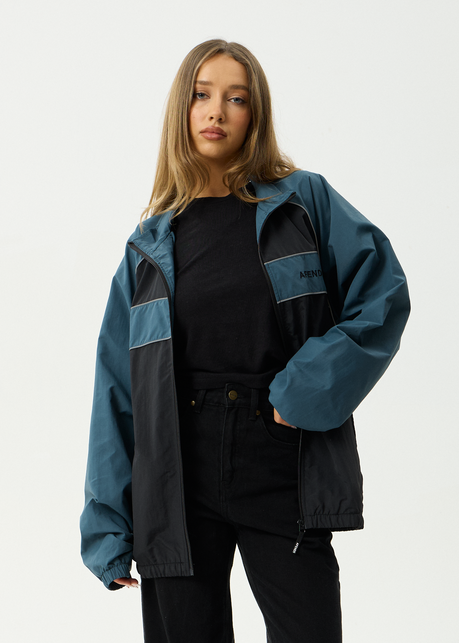 AFENDS Mens Spicy - Sports Spray Jacket - Black