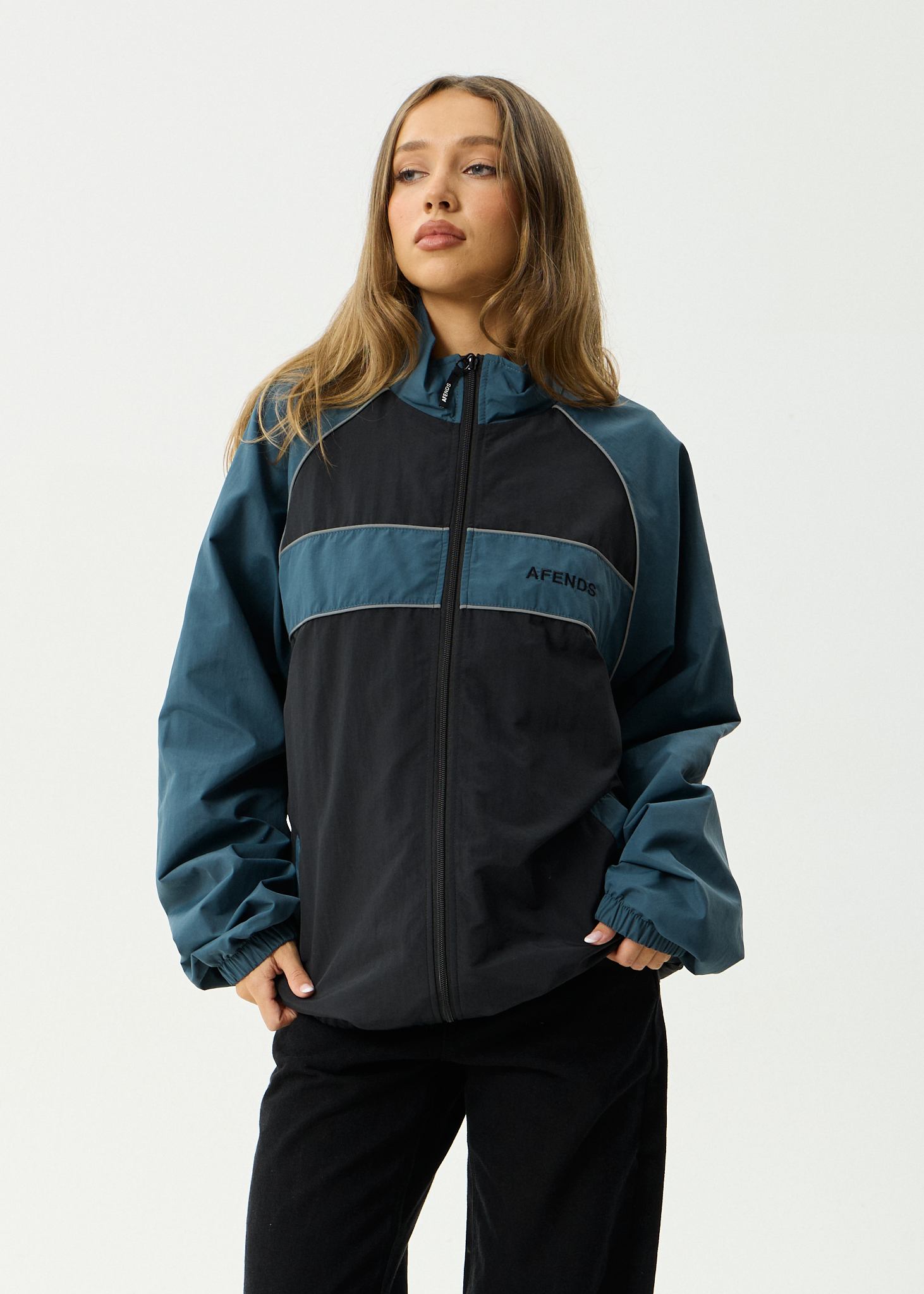 AFENDS Mens Spicy - Sports Spray Jacket - Black