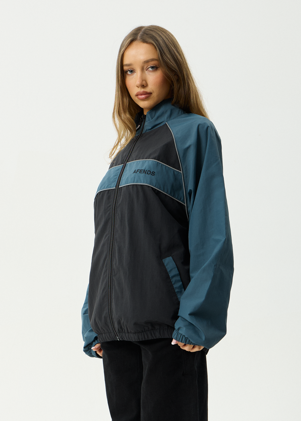 AFENDS Mens Spicy - Sports Spray Jacket - Black