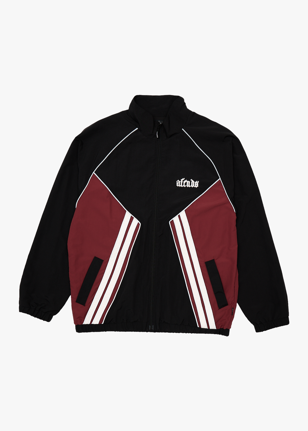 AFENDS Mens Sporting - Sports Spray Jacket - Burgundy