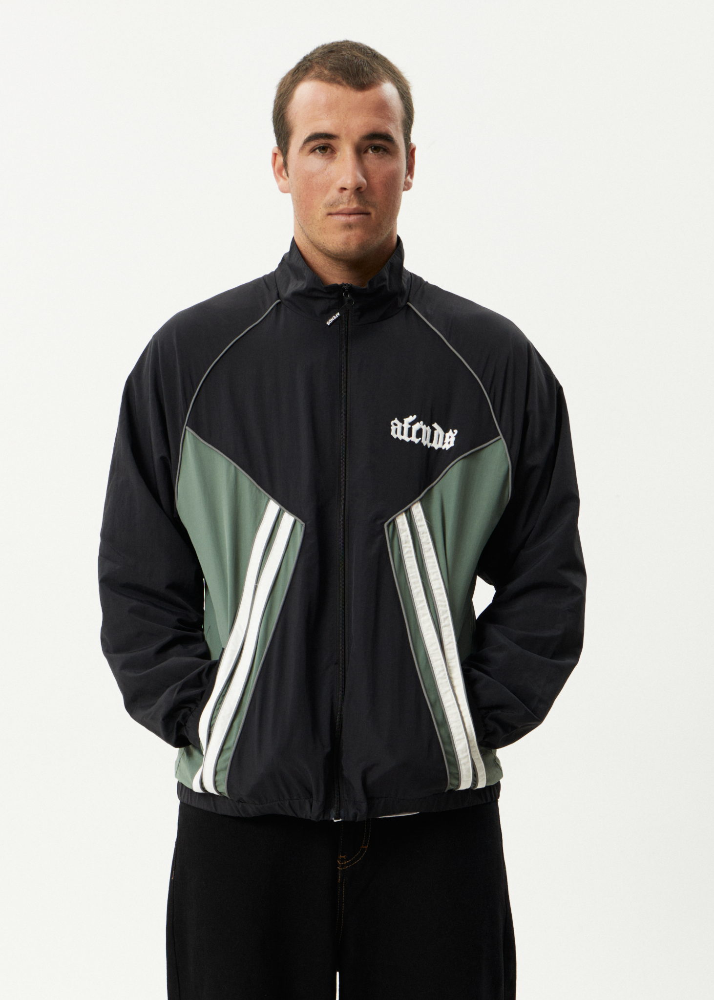 AFENDS Mens Sporting - Sports Spray Jacket - Black