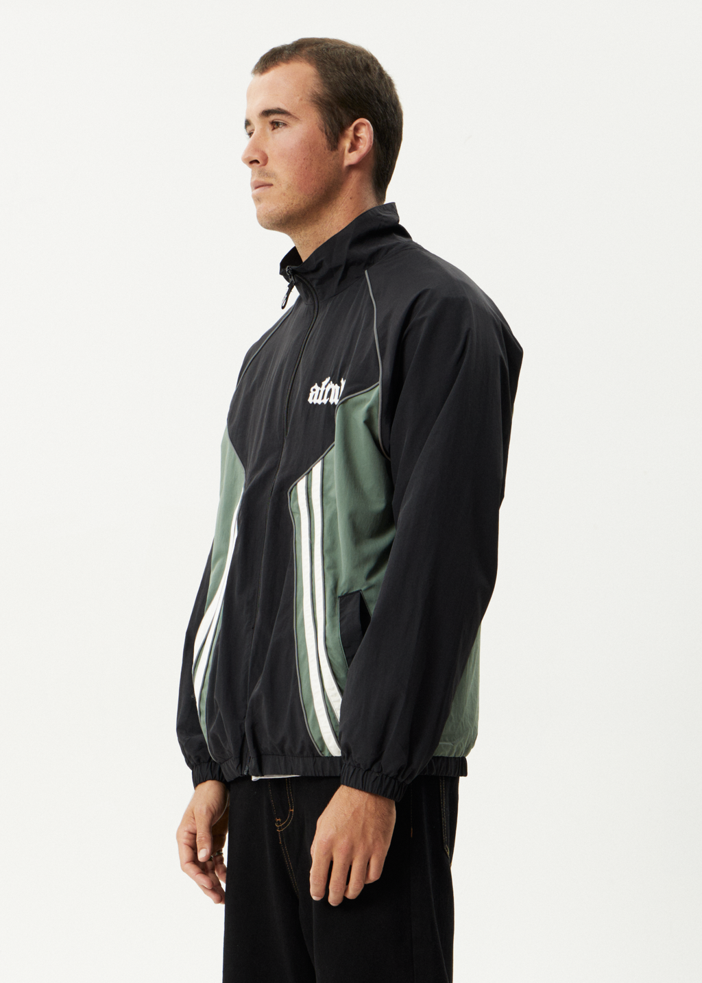 AFENDS Mens Sporting - Sports Spray Jacket - Black