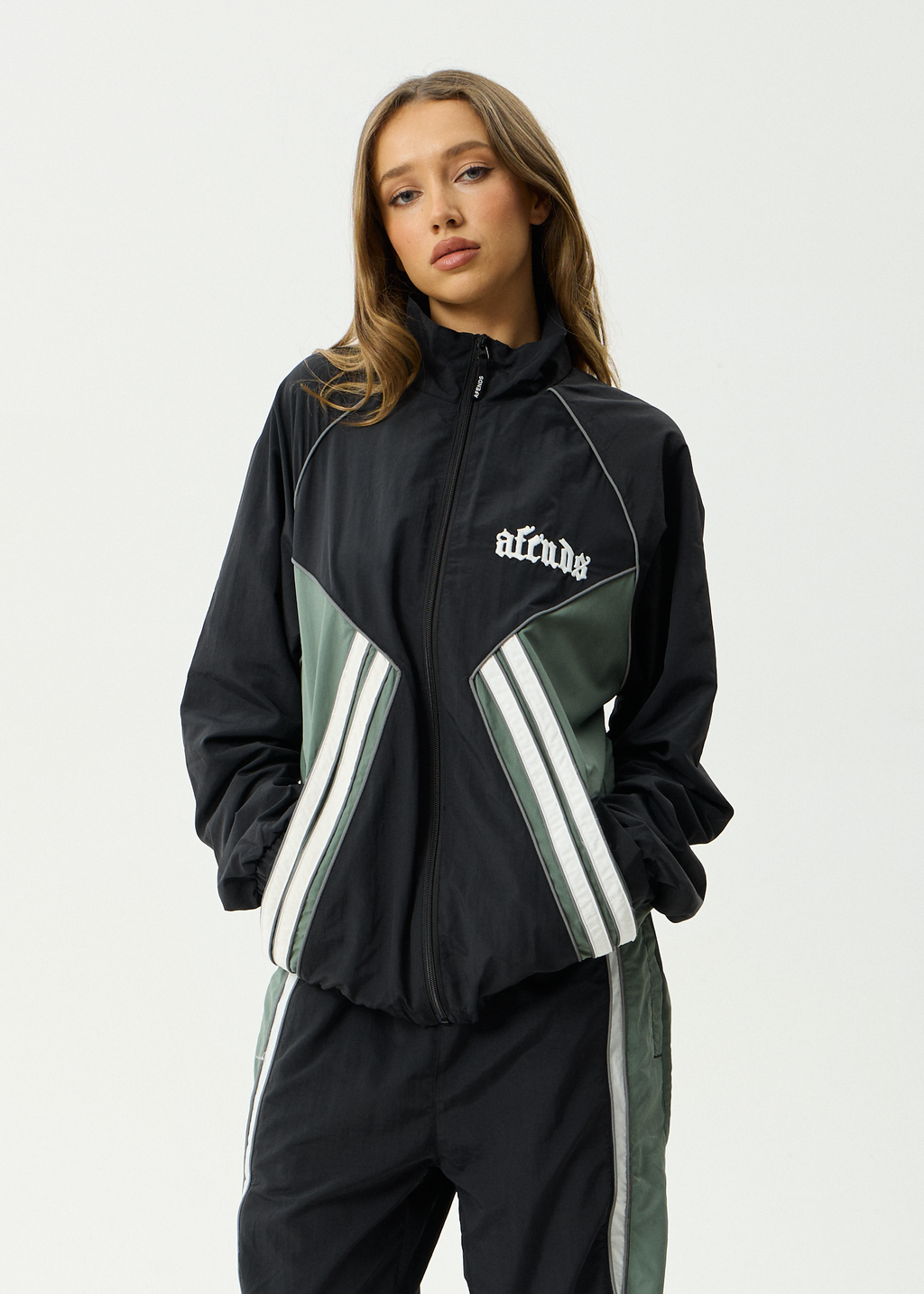 AFENDS Mens Sporting - Sports Spray Jacket - Black