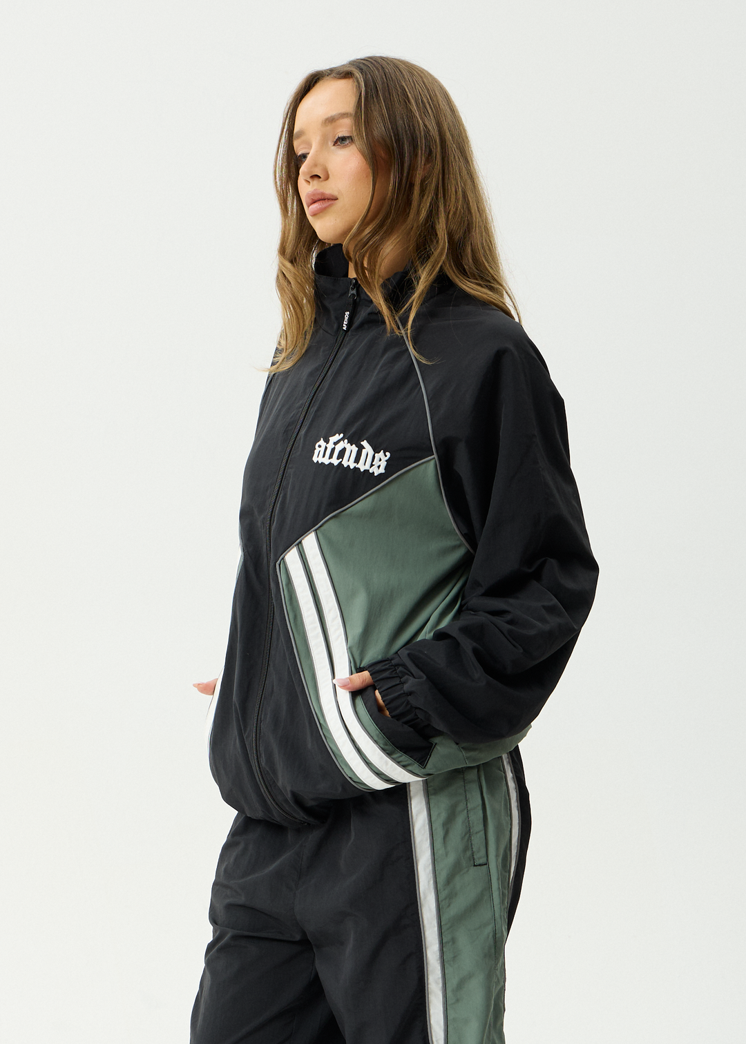 AFENDS Mens Sporting - Sports Spray Jacket - Black