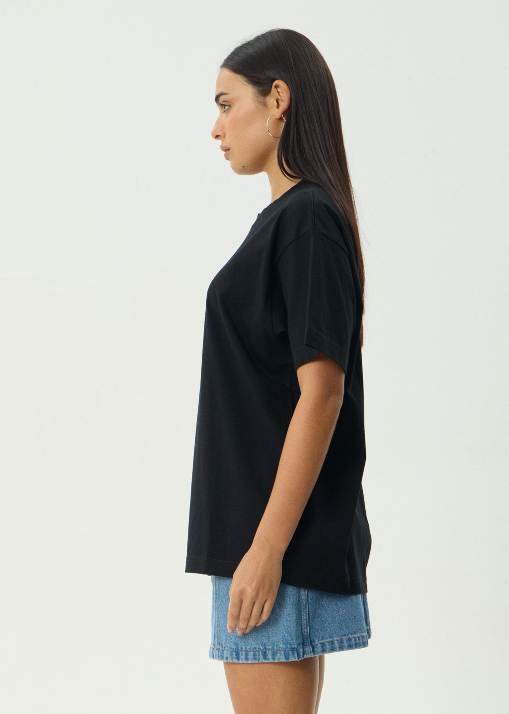 AFENDS Mens Too High - Heavyweight Boxy Tee - Black