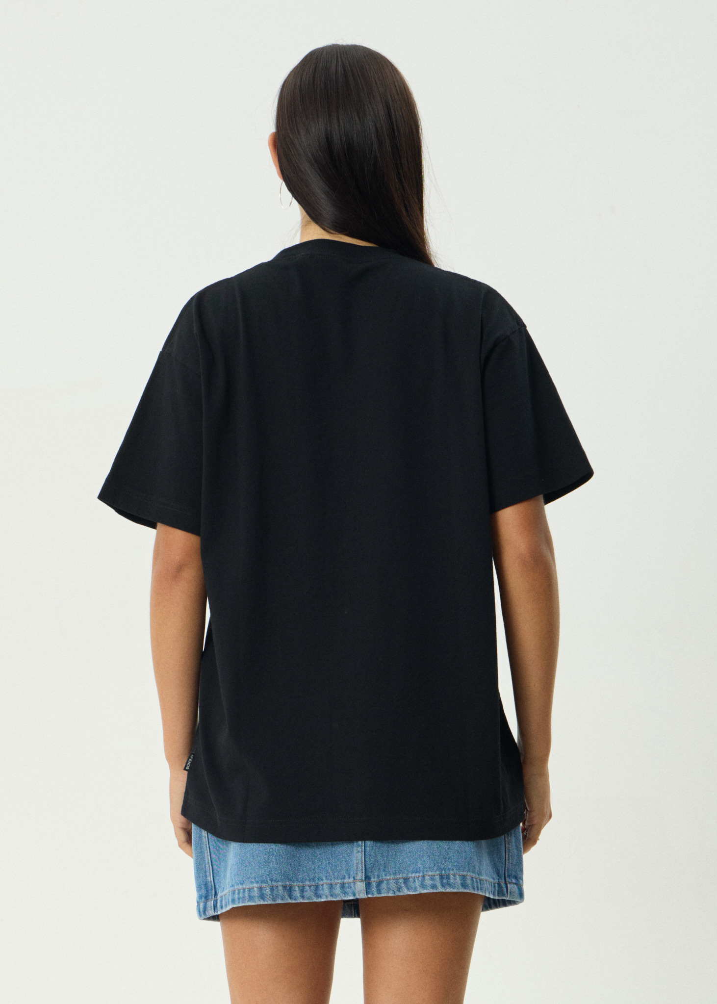 AFENDS Mens Too High - Heavyweight Boxy Tee - Black