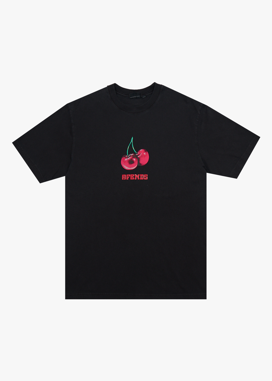 AFENDS Mens Abiza - Retro Tee - Stone Black