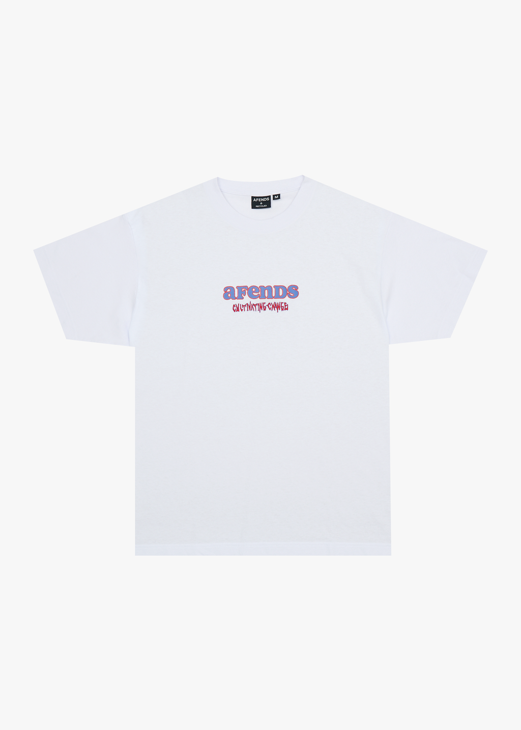 AFENDS Mens Simple Times - Boxy Tee - White