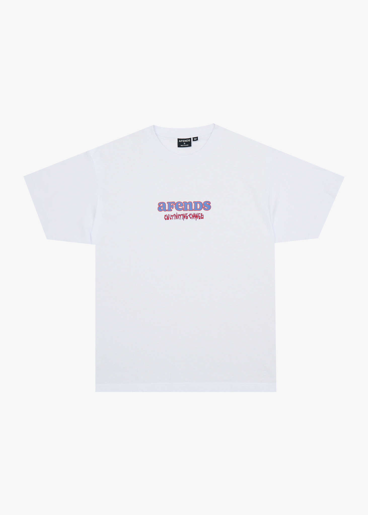 AFENDS Mens Simple Times - Boxy Tee - White