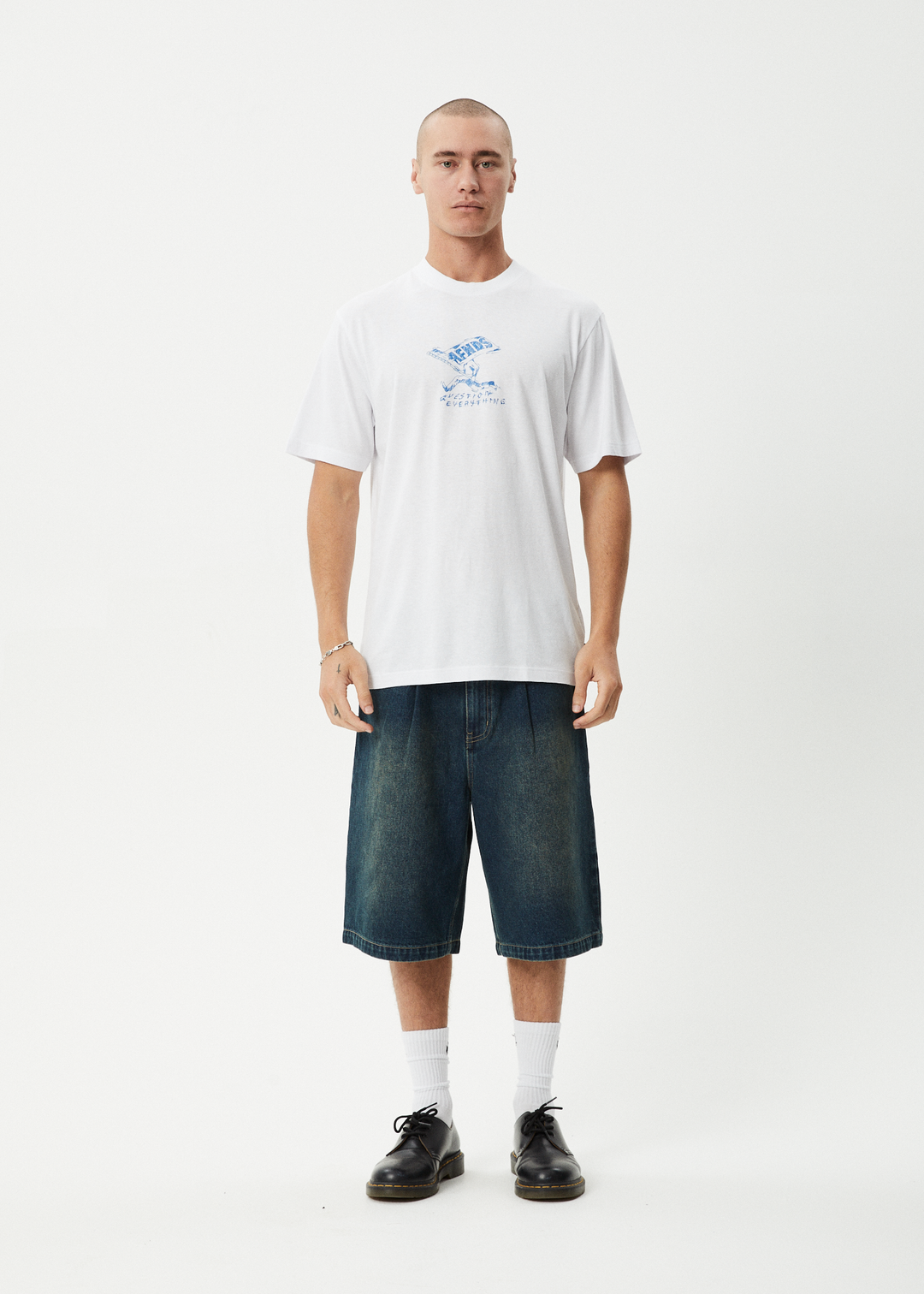 AFENDS Mens Flyin - Retro Tee - White