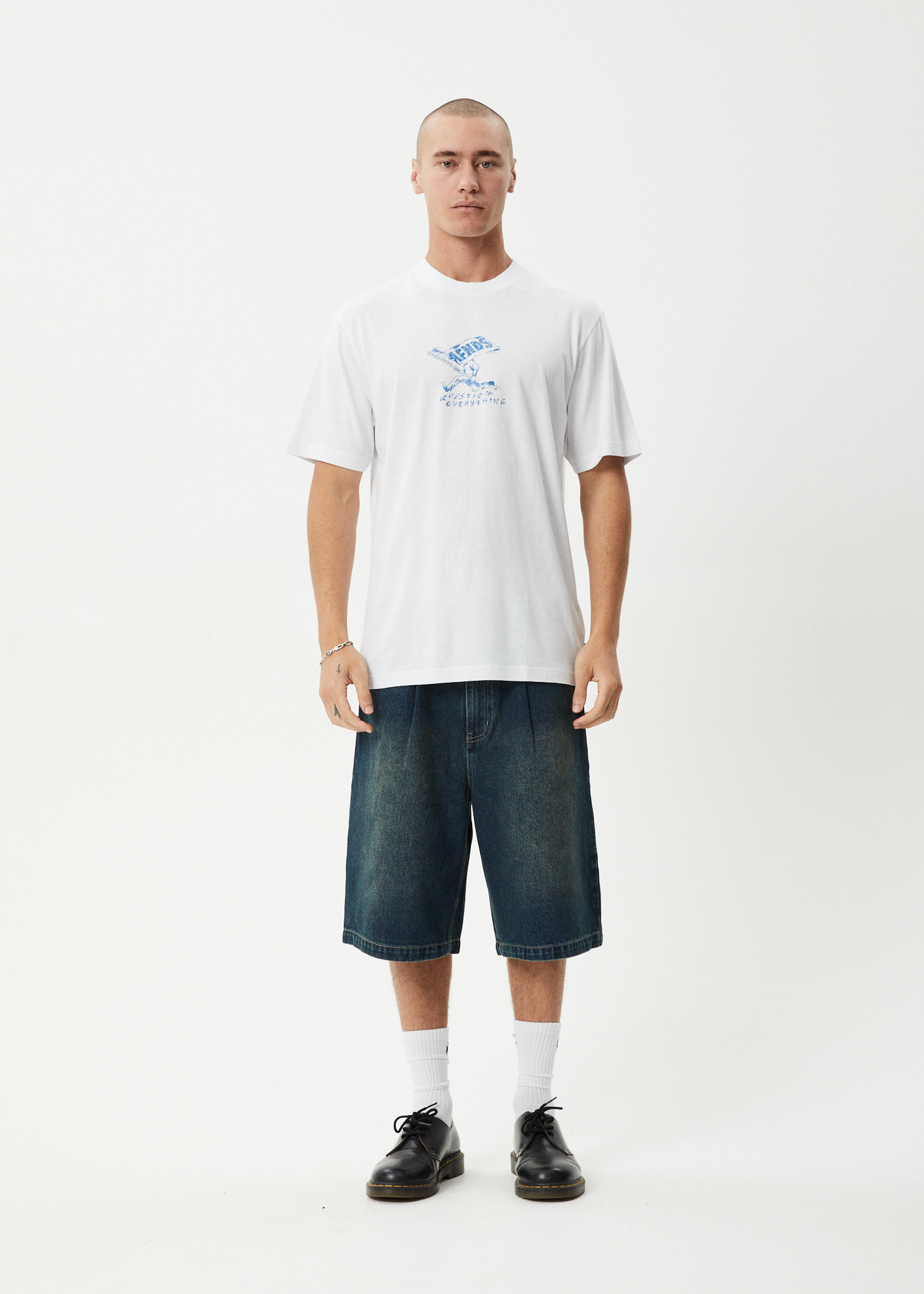 AFENDS Mens Flyin - Retro Tee - White