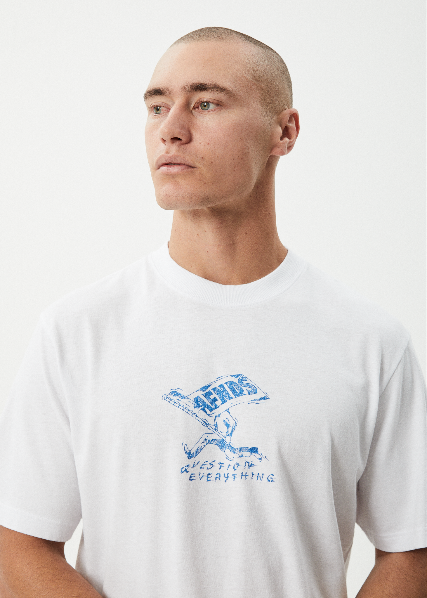 AFENDS Mens Flyin - Retro Tee - White