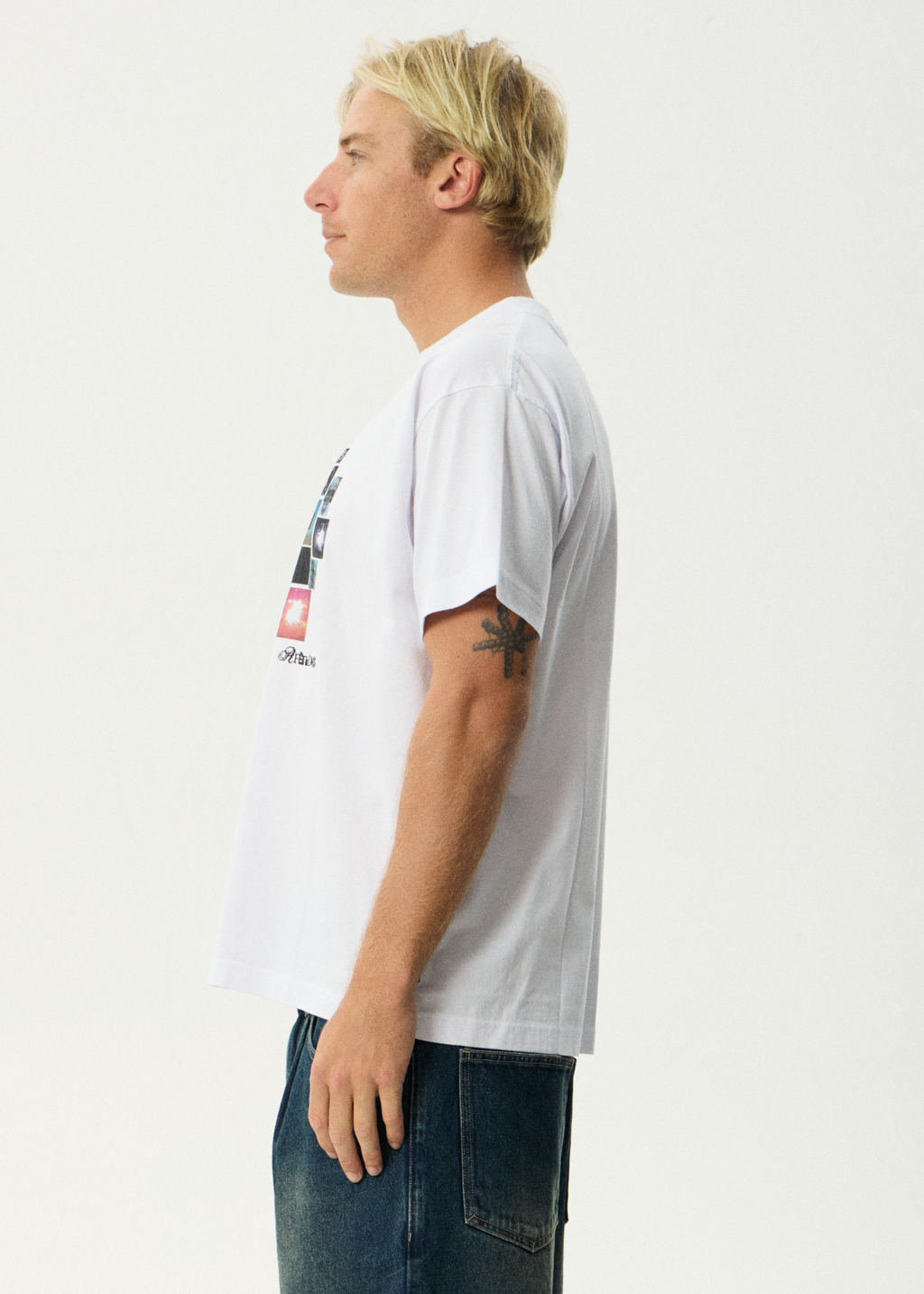 AFENDS Mens Framed - Boxy Tee - White