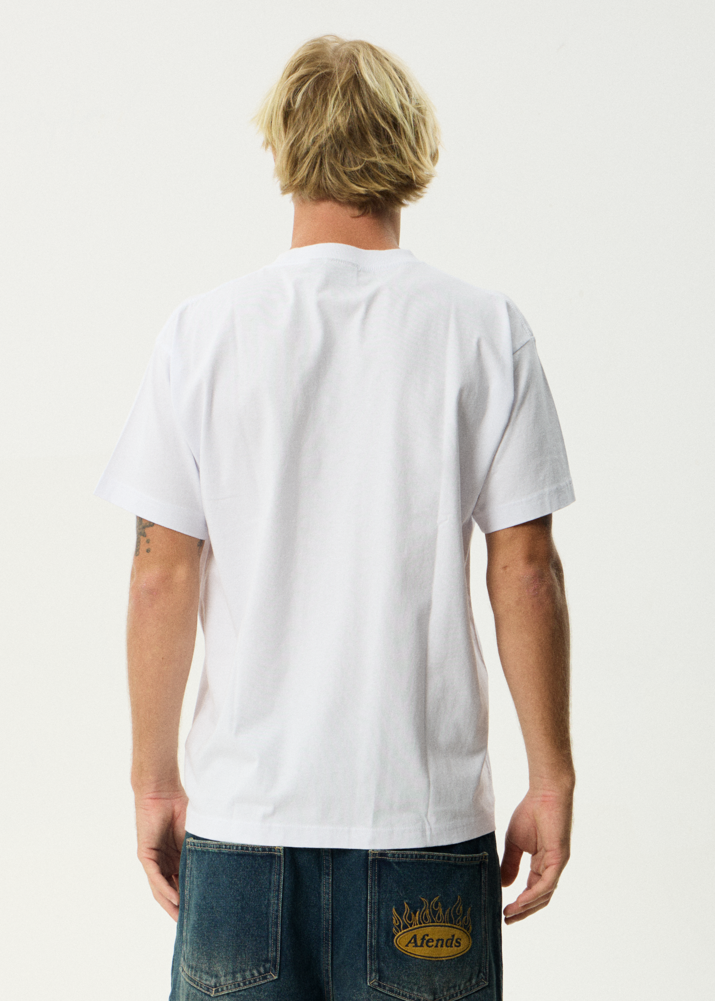AFENDS Mens Framed - Boxy Tee - White