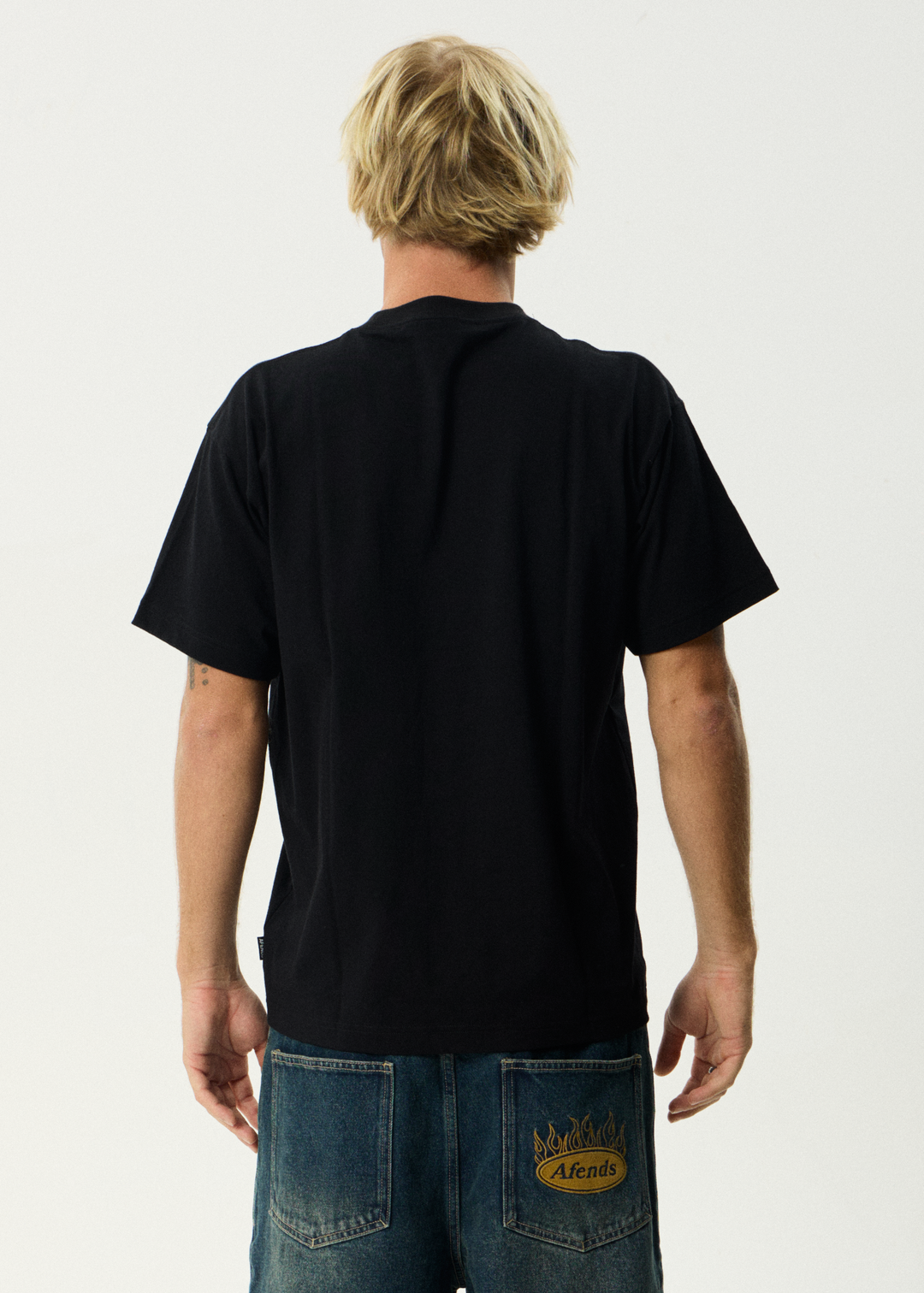 AFENDS Mens Splash - Boxy Tee - Black