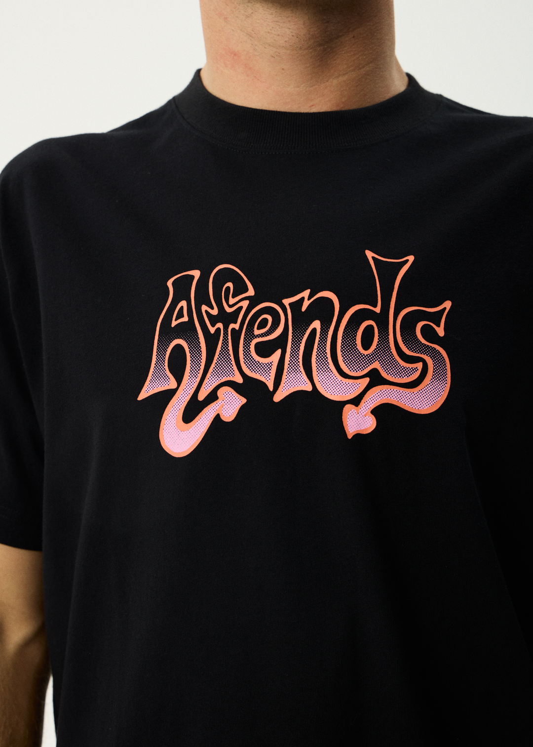 AFENDS Mens Splash - Boxy Tee - Black