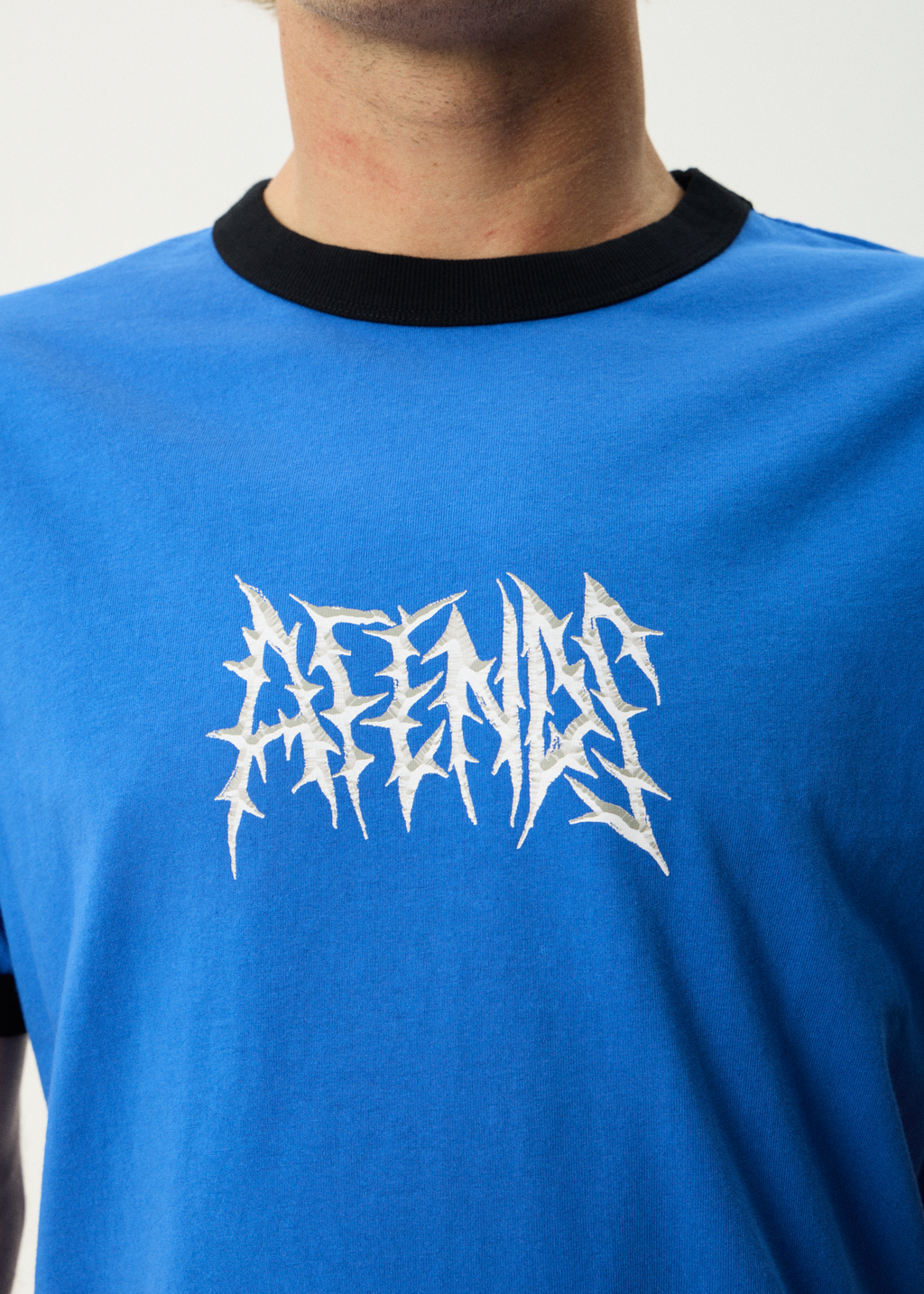 AFENDS Mens Rising - Ringer Tee - Marina
