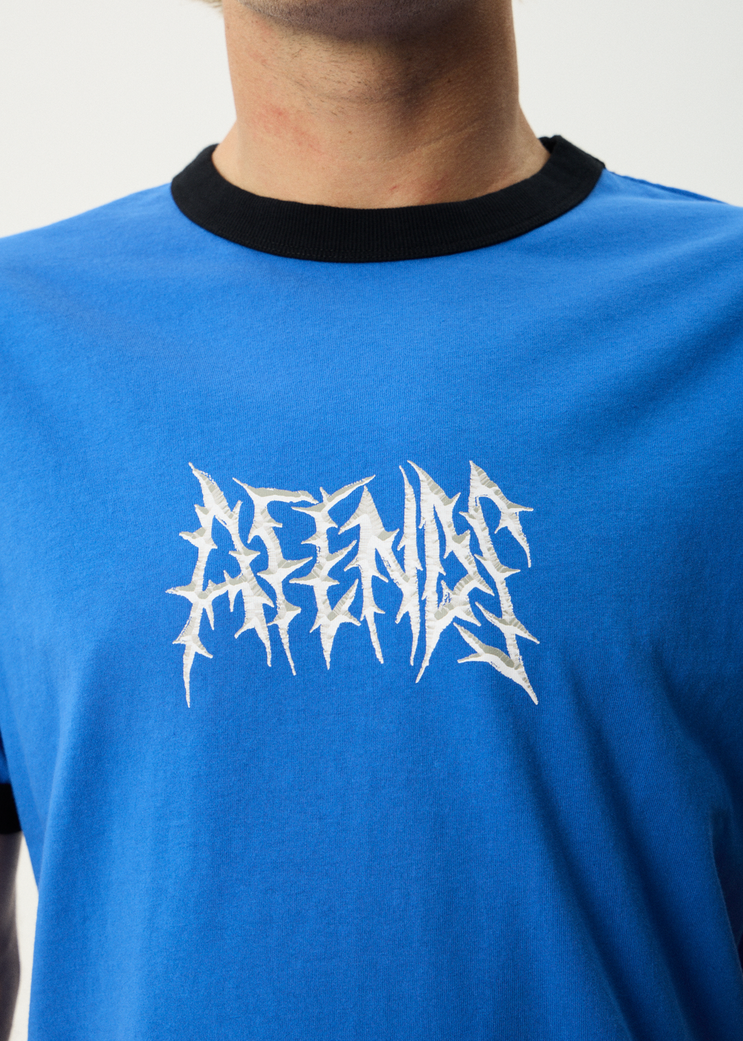 AFENDS Mens Rising - Ringer Tee - Marina