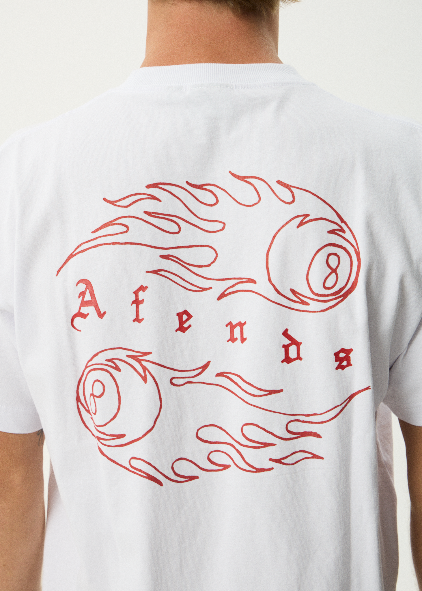 AFENDS Mens Off Balance - Heavyweight Boxy Tee - White