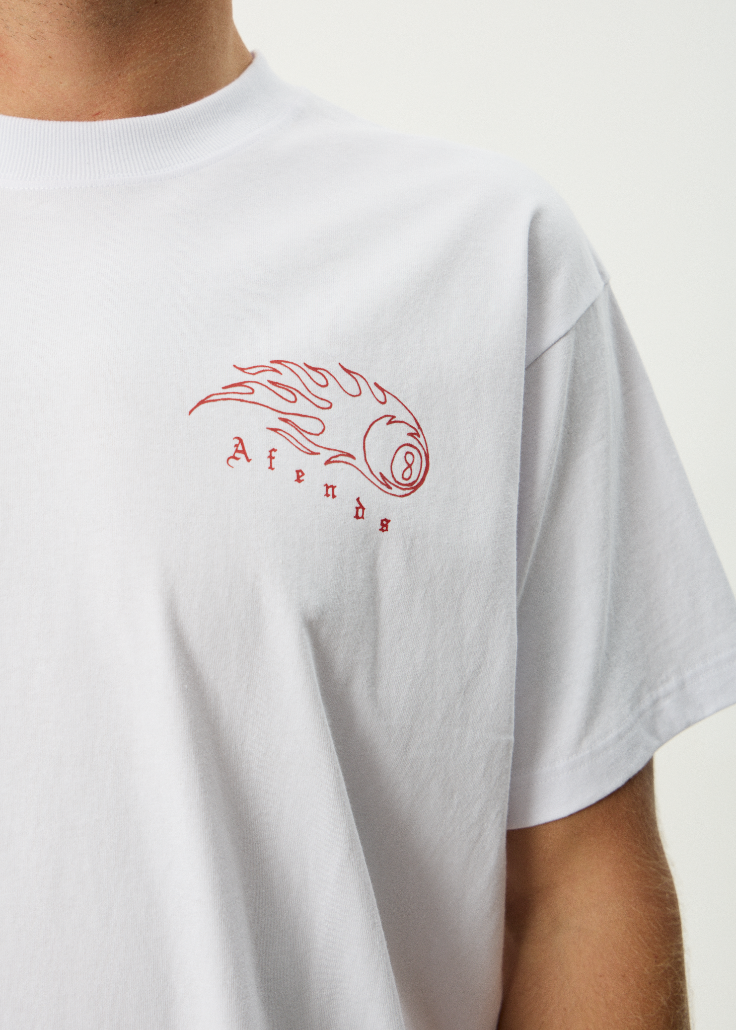 AFENDS Mens Off Balance - Heavyweight Boxy Tee - White